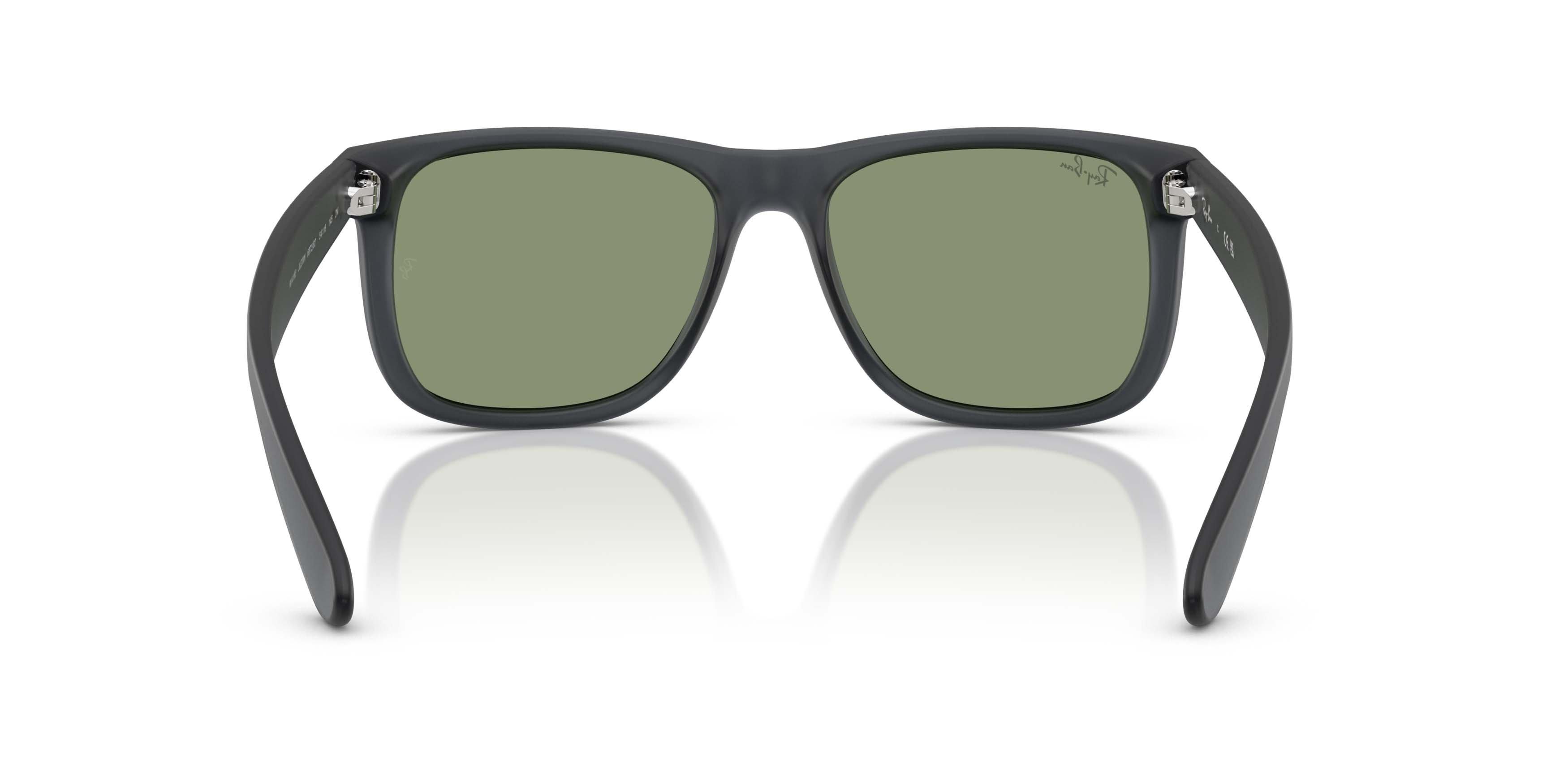 Ray-Ban Justin Green Sunglasses &ndash; Matte Opal Grey - GREY/GREEN Thumbnail View 4