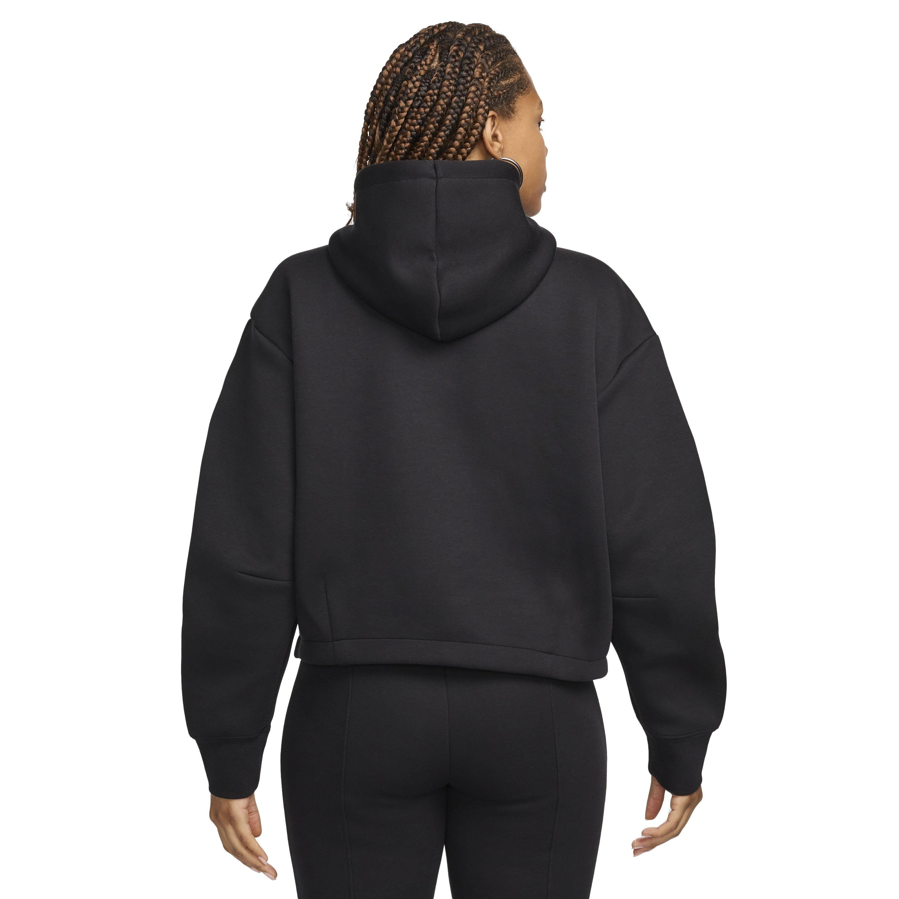 Nike Women's Sportswear Tech Fleece Futura Oversized Hoodie - BLACK Thumbnail View 2