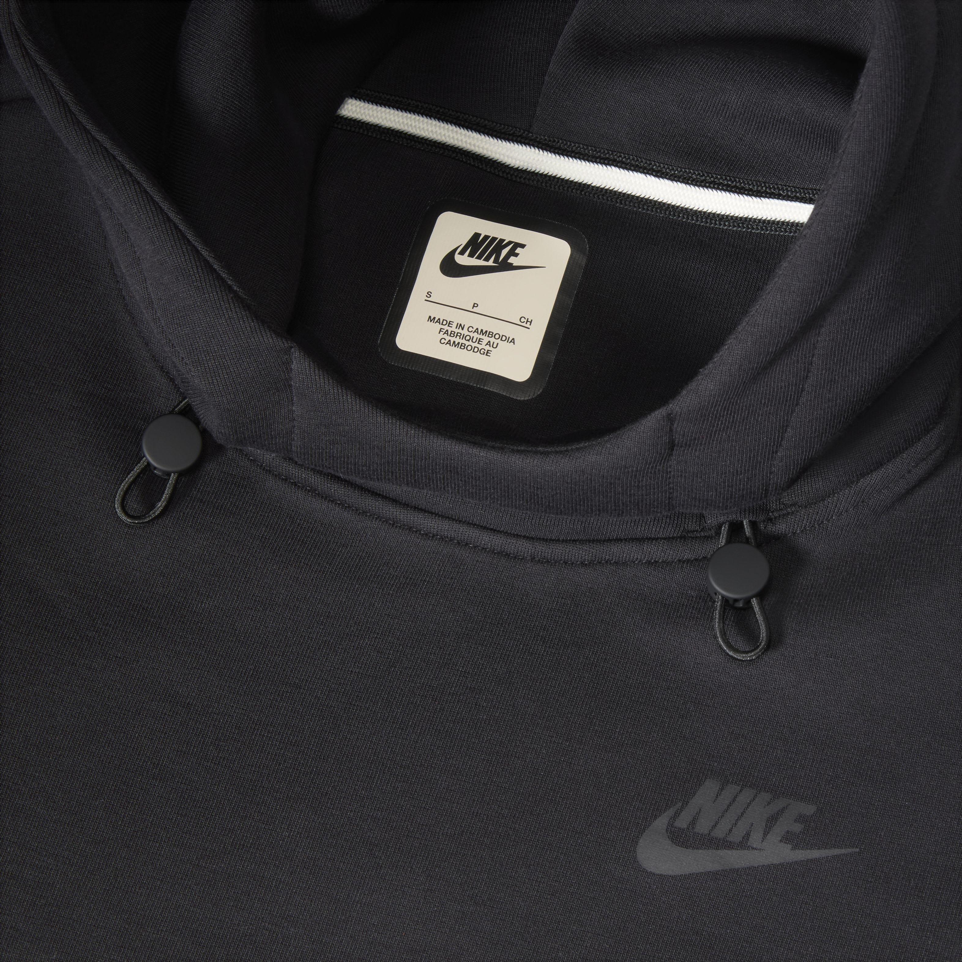 Nike Women's Sportswear Tech Fleece Oversized Hoodie - BLACK Thumbnail View 4