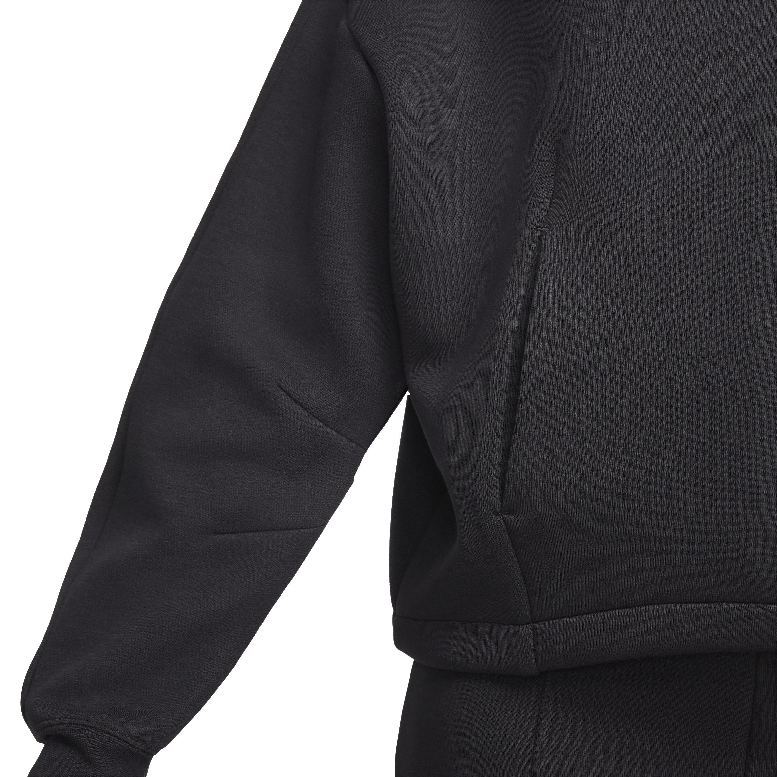 Nike Women's Sportswear Tech Fleece Futura Oversized Hoodie - BLACK Thumbnail View 7