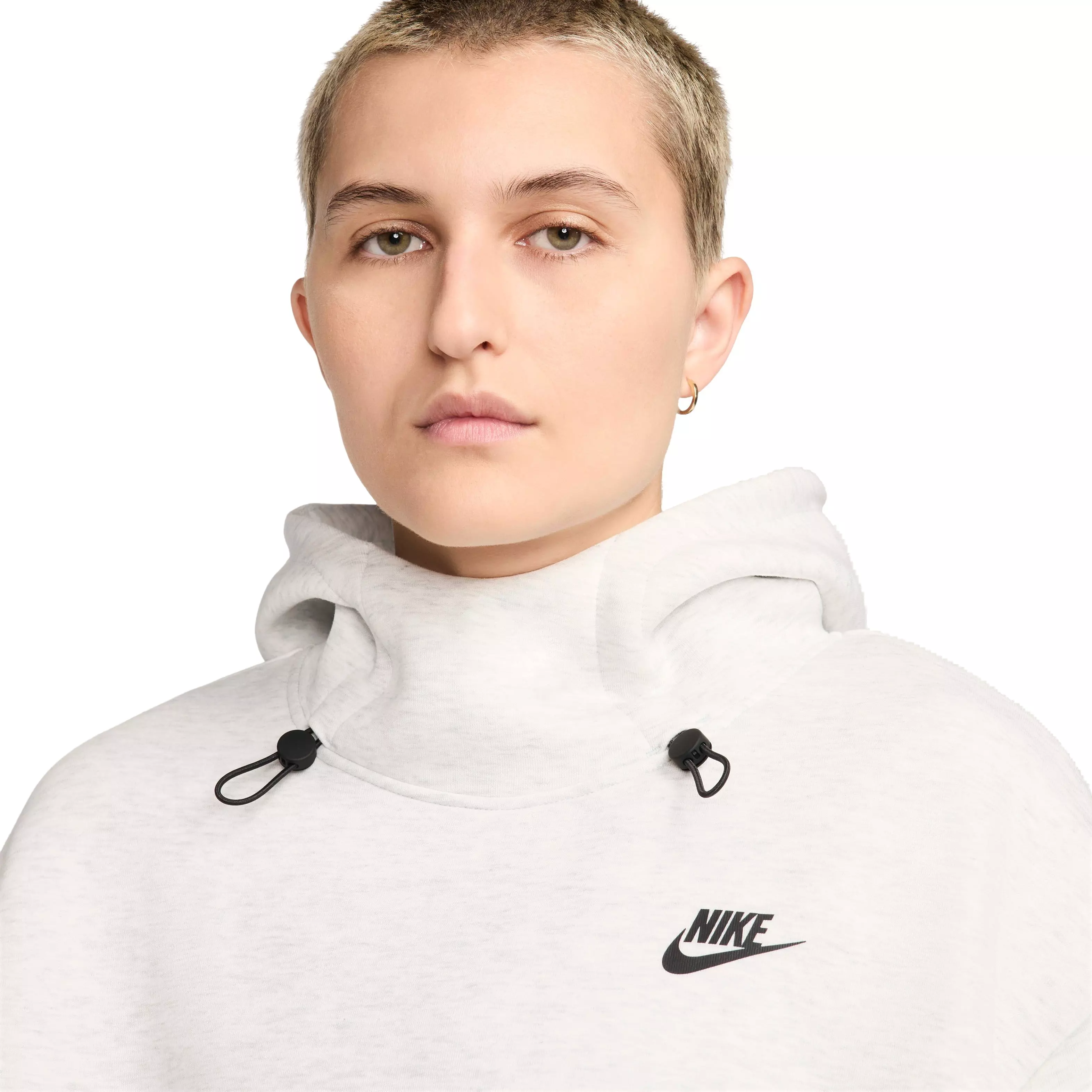 Nike Women's Sportswear Tech Fleece Futura Oversized Hoodie - GREY