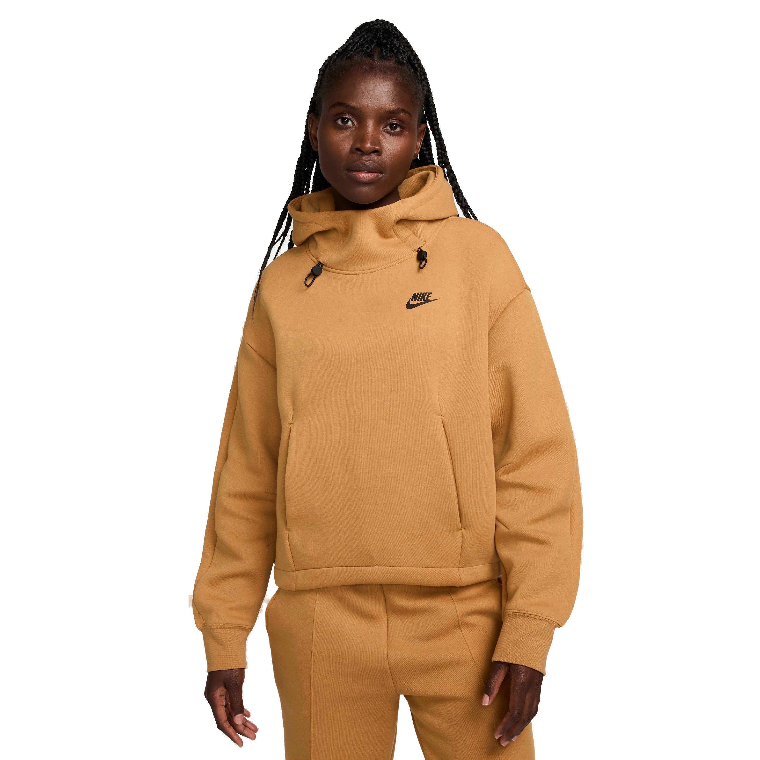 Nike Women's Sportswear Tech Fleece Futura Oversized Hoodie - BROWN Thumbnail View 1