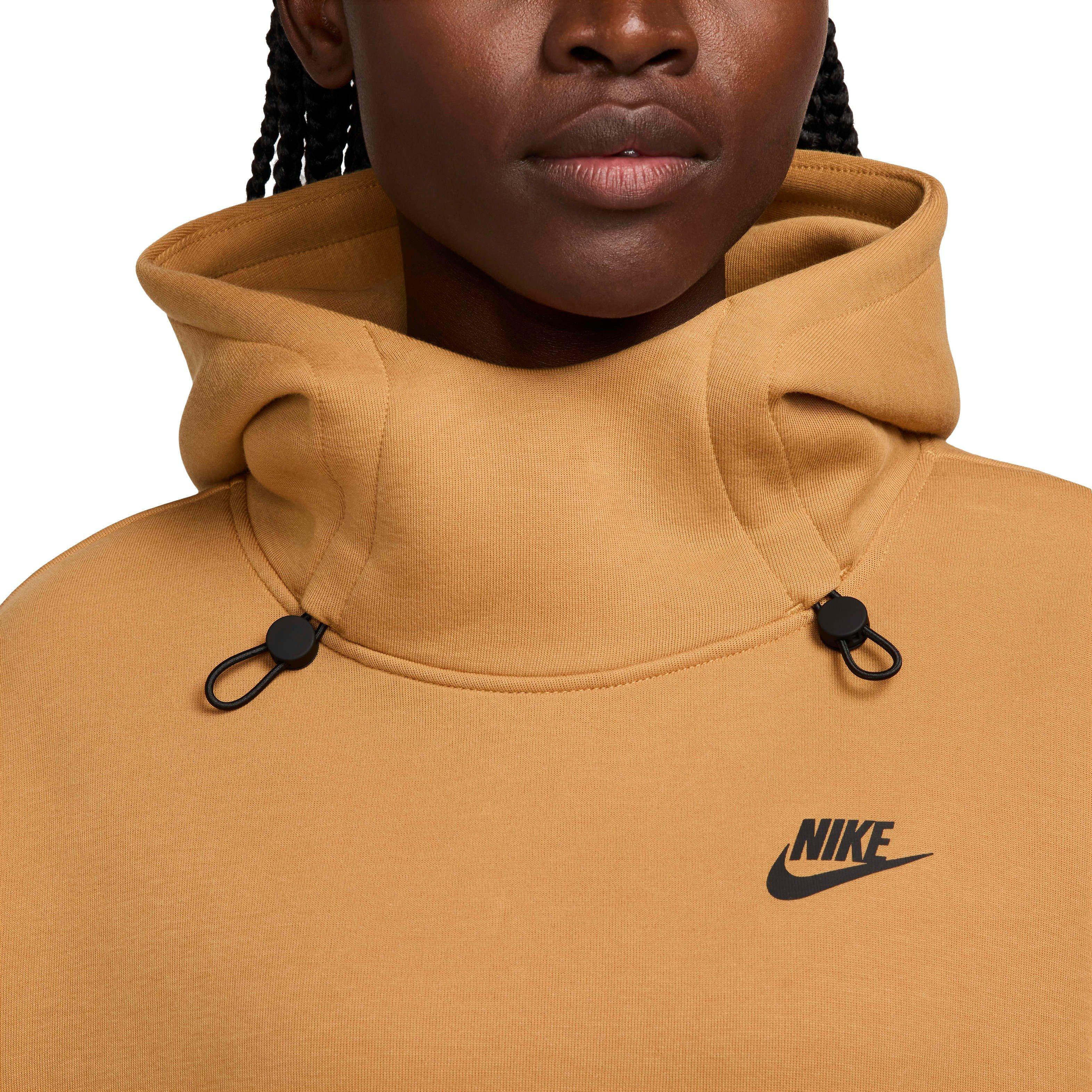 Nike Women's Sportswear Tech Fleece Futura Oversized Hoodie - BROWN Thumbnail View 6