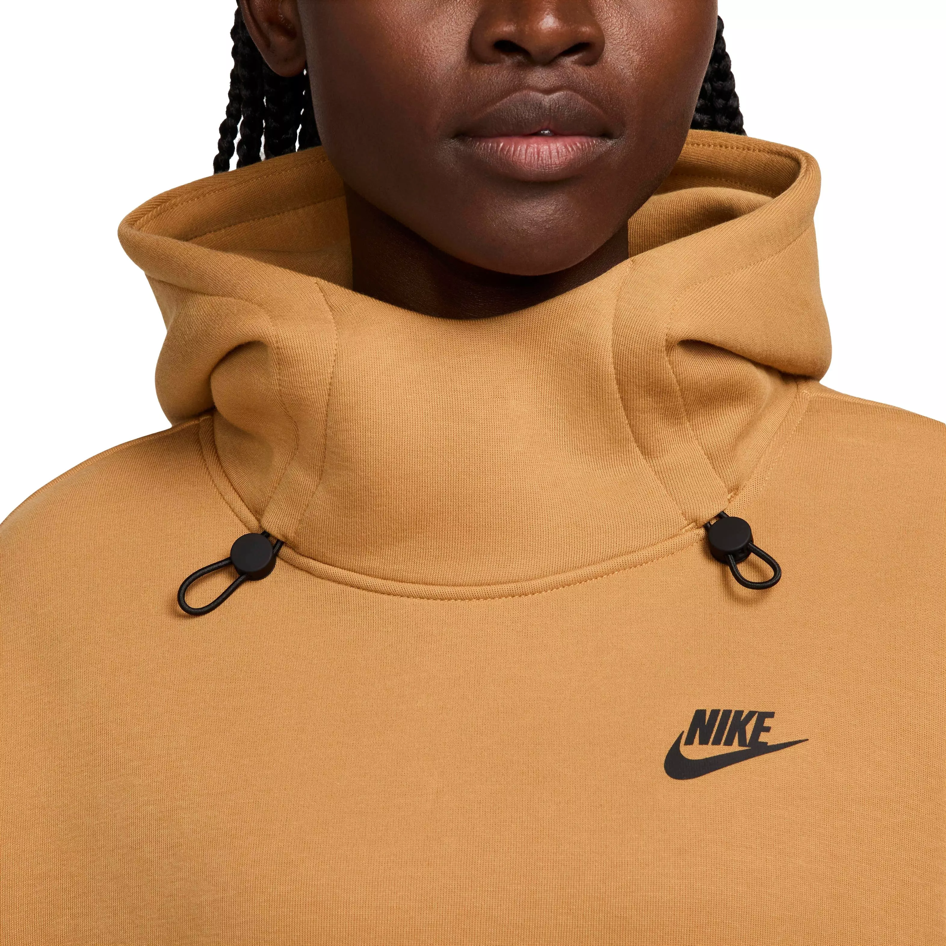 Nike Women's Sportswear Tech Fleece Futura Oversized Hoodie - BROWN