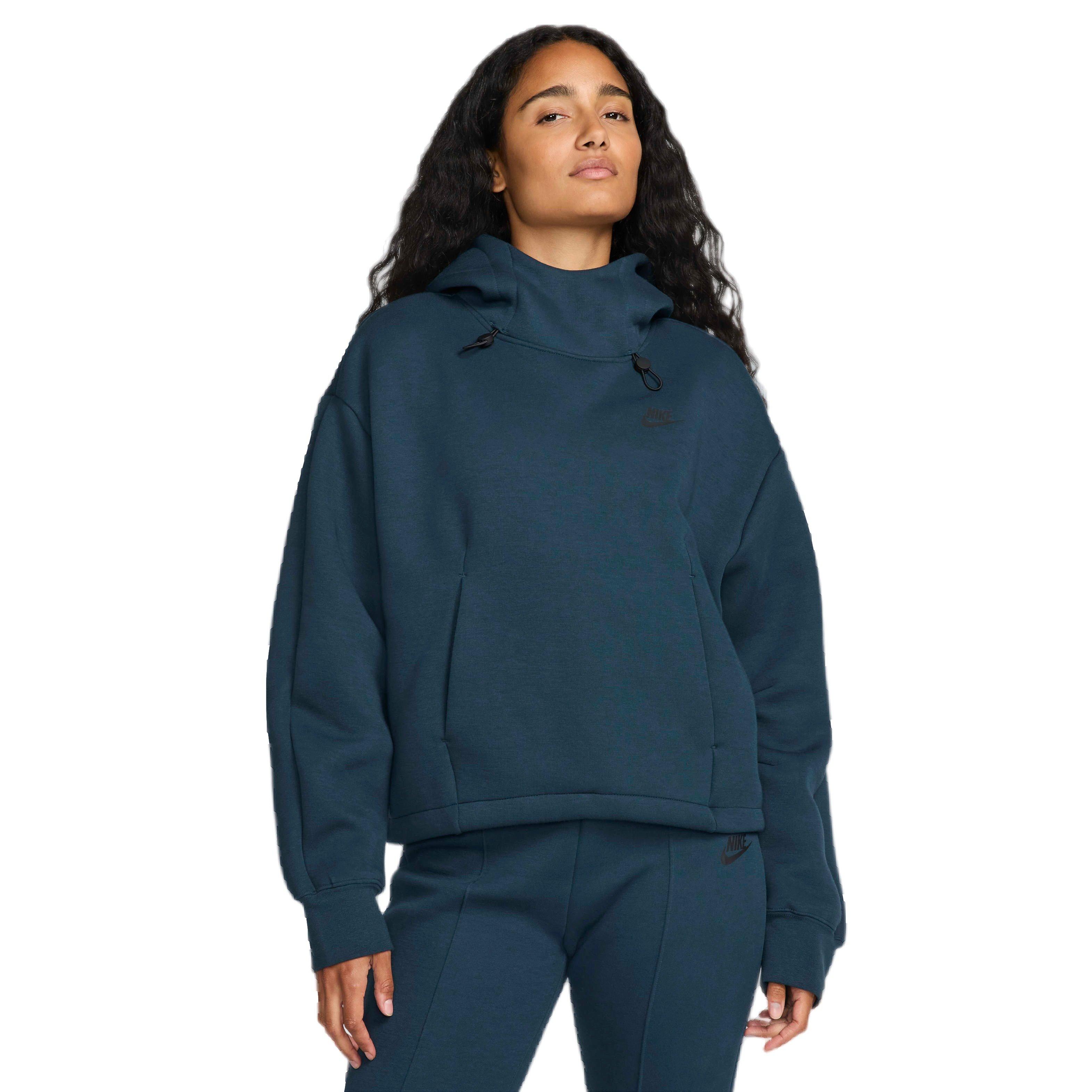 Nike Women's Sportswear Tech Fleece Futura Oversized Hoodie - NAVY Thumbnail View 1