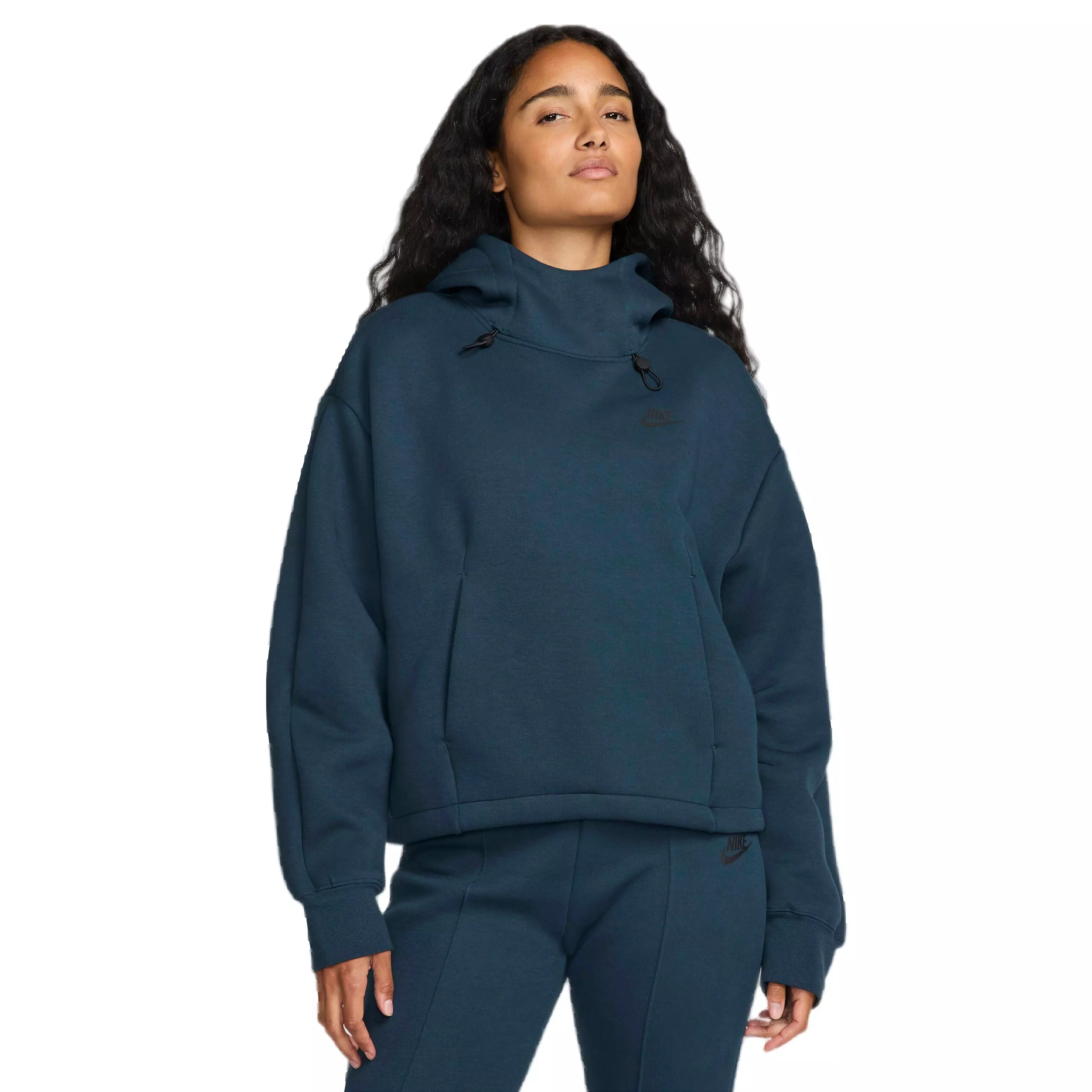 Nike Women's Sportswear Tech Fleece Futura Oversized Hoodie - NAVY