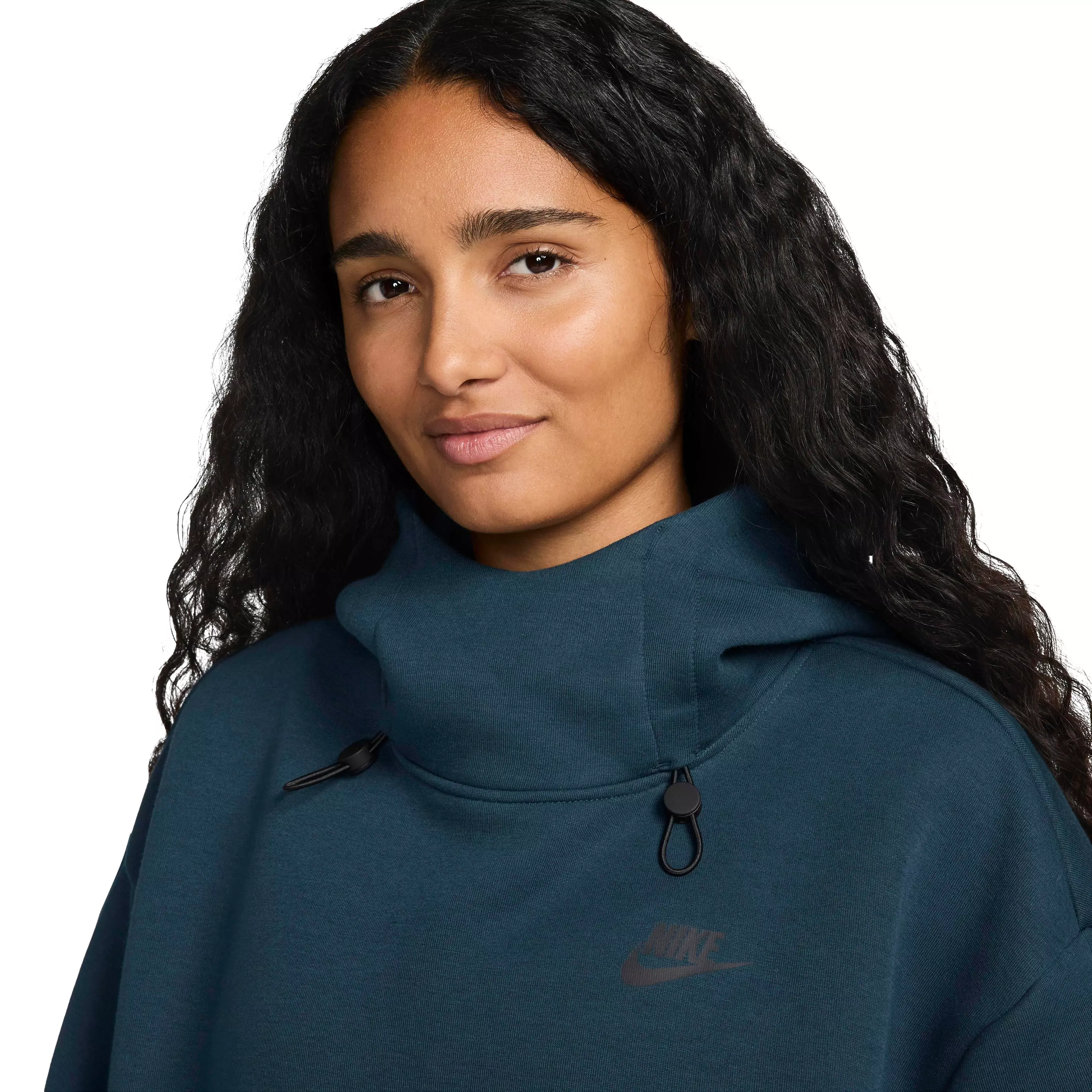 Nike Women's Sportswear Tech Fleece Futura Oversized Hoodie - NAVY