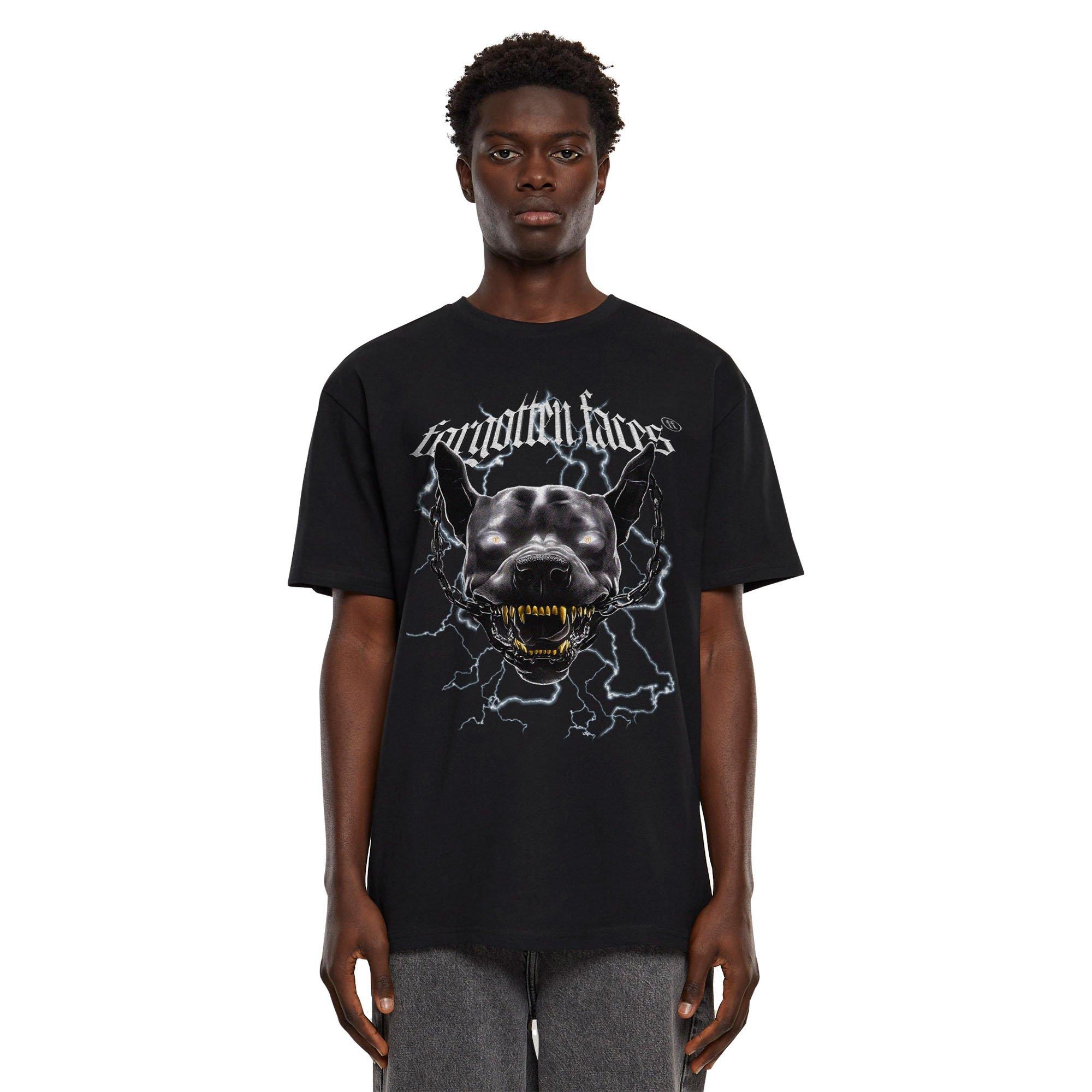 Forgotten Faces Men's Electric Pitbull Tee - BLACK Thumbnail View 1