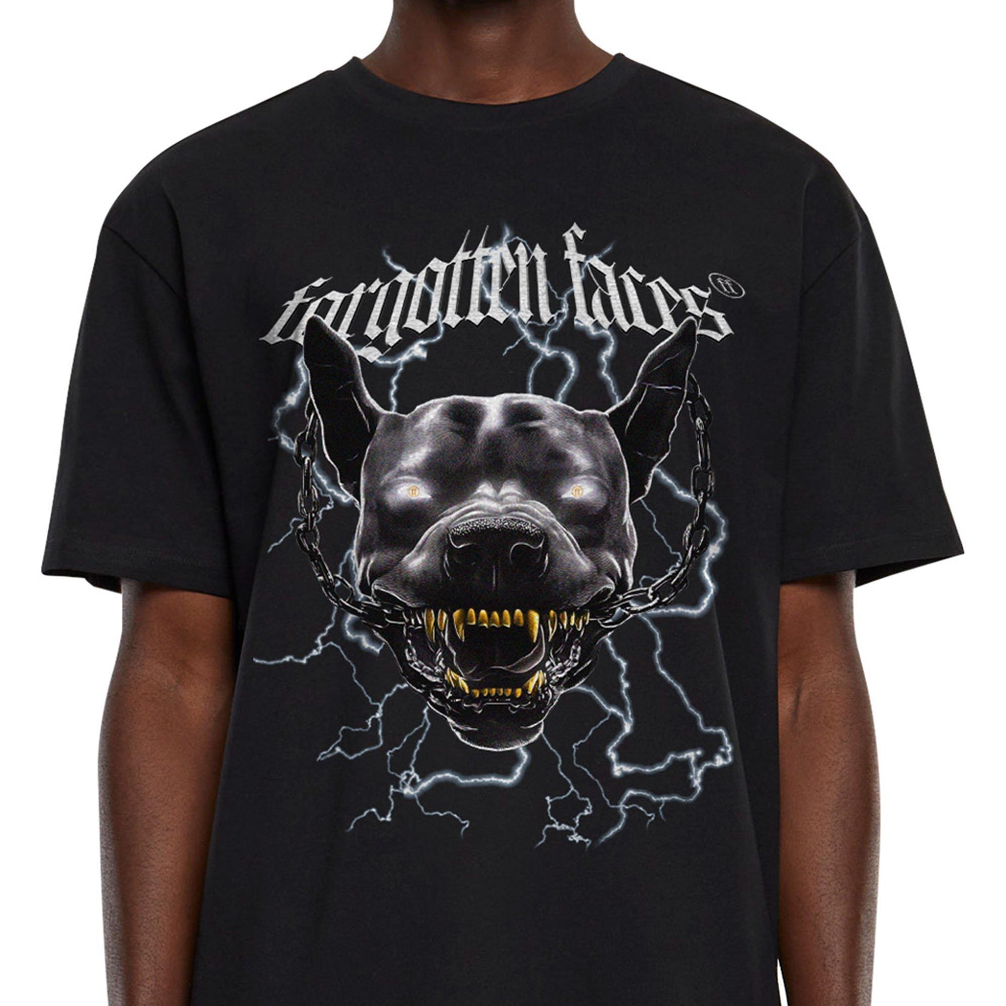 Forgotten Faces Men's Electric Pitbull Tee - BLACK Thumbnail View 3