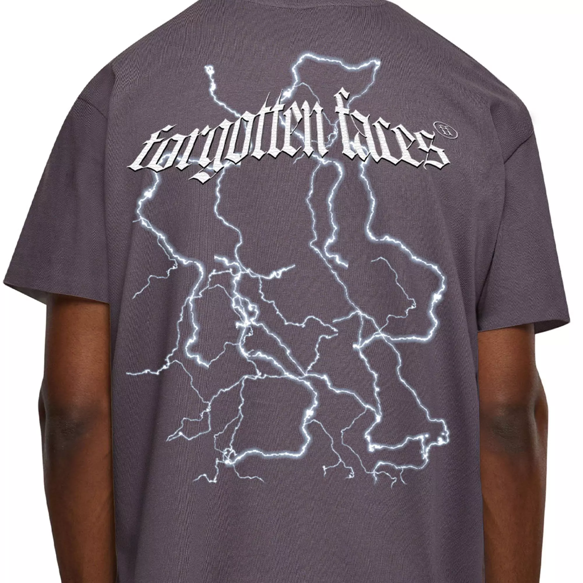 Forgotten Faces Men's Electric Pitbull Tee - GREY