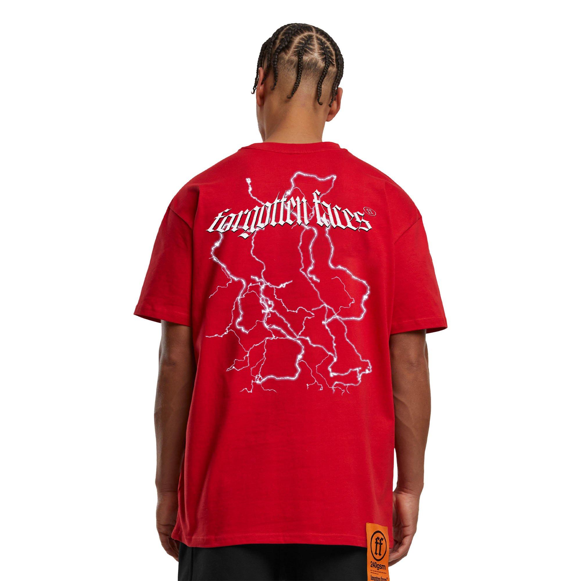 Forgotten Faces Men's Electric Pitbull Tee - RED Thumbnail View 2