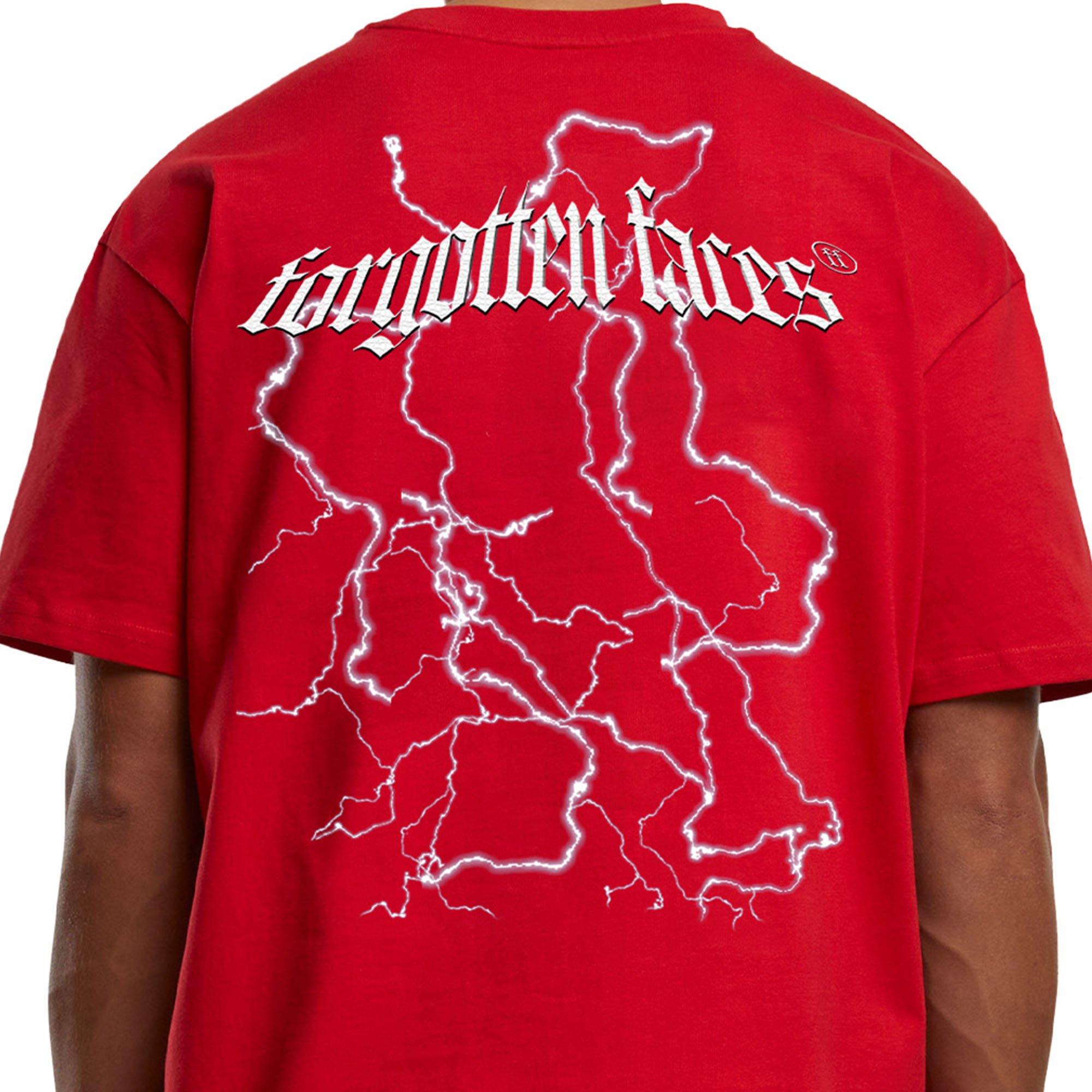 Forgotten Faces Men's Electric Pitbull Tee - RED Thumbnail View 4