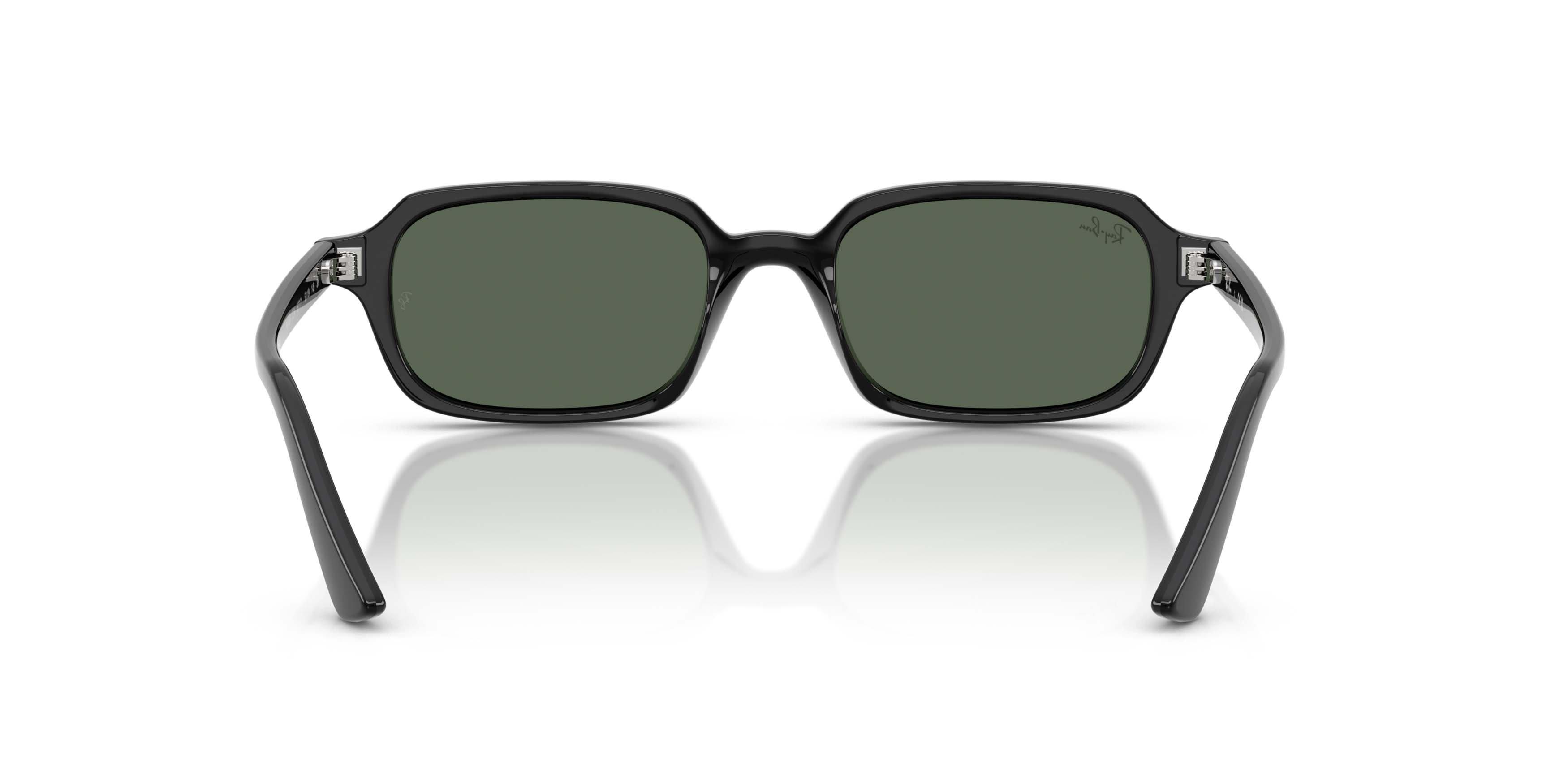 Ray-Ban Zuri Bio-Based Dark Green Sunglasses &ndash; Polished Black - BLACK/GREEN Thumbnail View 4