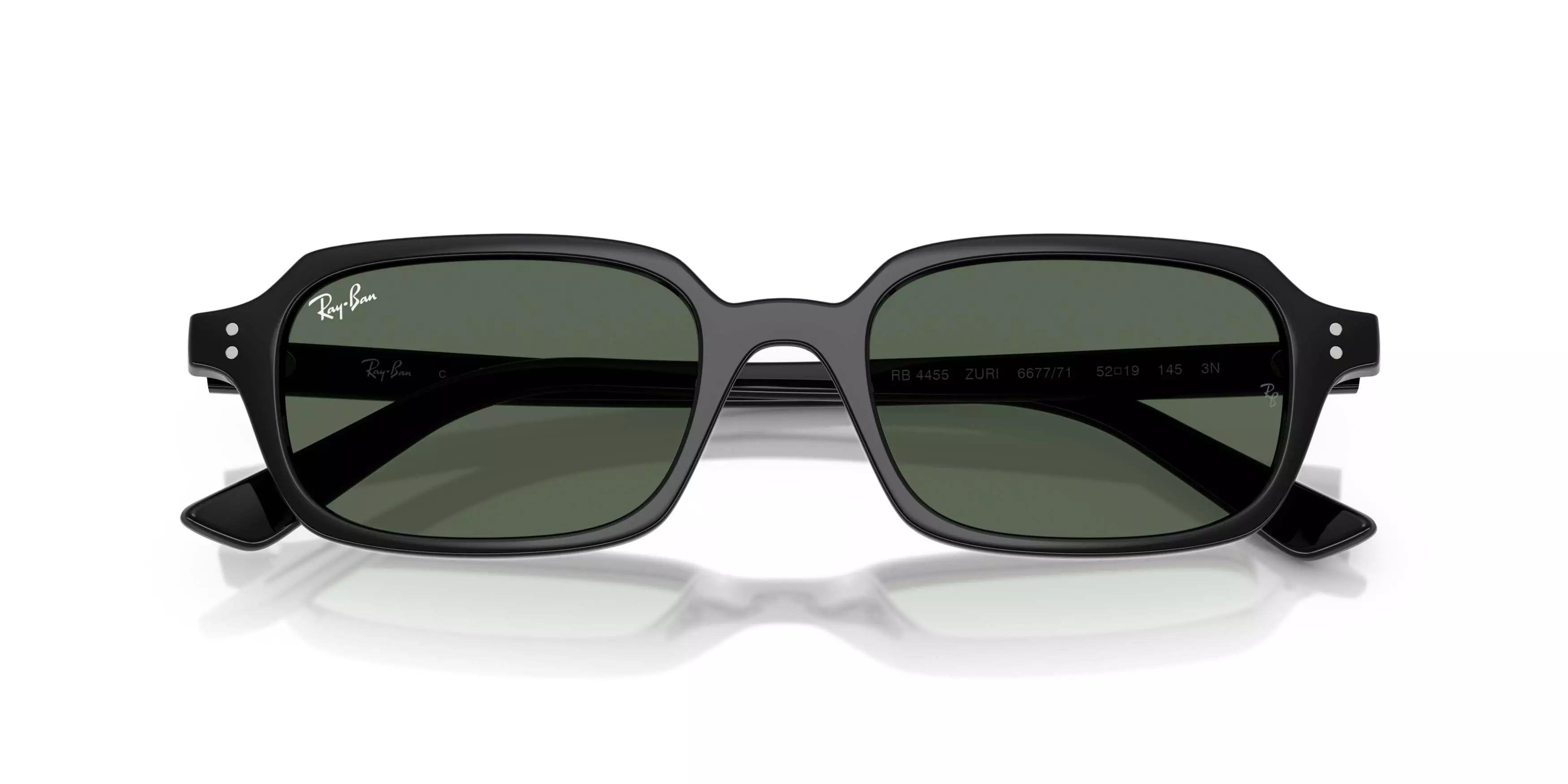 Ray-Ban Zuri Bio-Based Dark Green Sunglasses &ndash; Polished Black - BLACK/GREEN