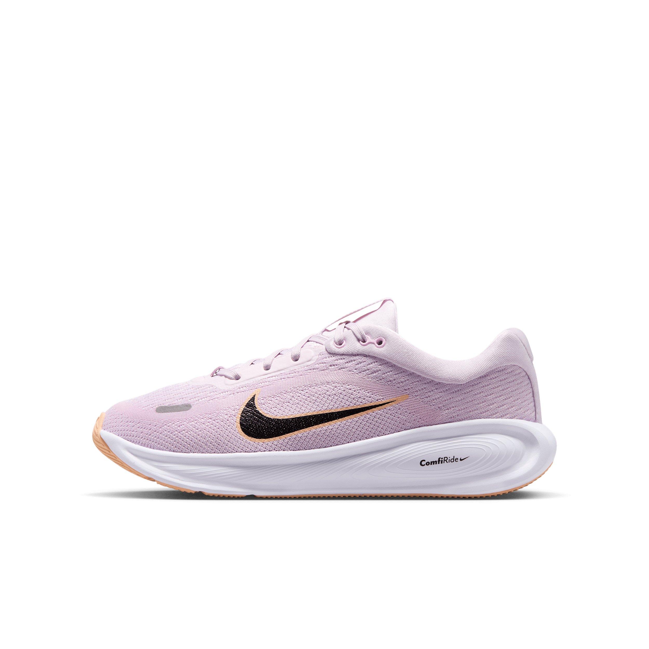 Nike Stellar Ride "Bleached Lilac/Pink Foam/Sunset Haze/Black" Grade School Girls' Running Shoe - LILAC/PINK/SUNSET/BLACK
