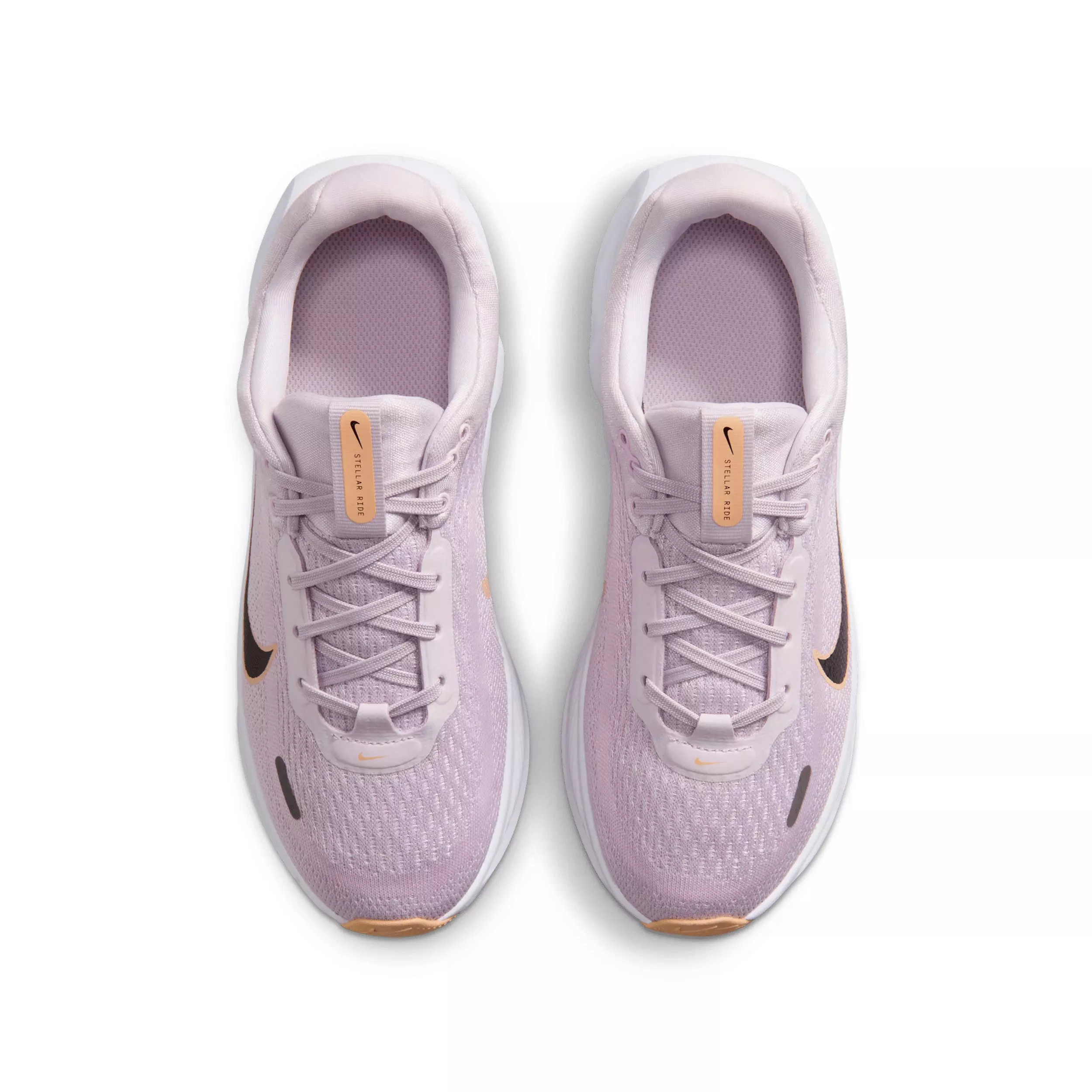 Nike Stellar Ride "Bleached Lilac/Pink Foam/Sunset Haze/Black" Grade School Girls' Running Shoe - LILAC/PINK/SUNSET/BLACK