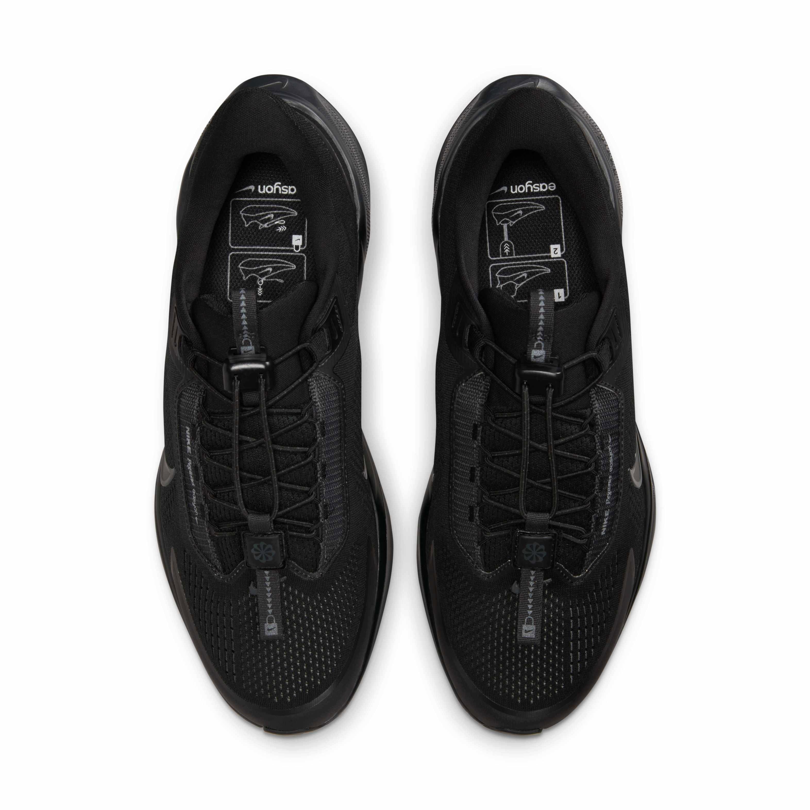 Nike Pegasus EasyOn "Black/White/Anthracite" Men's Running Shoe - BLACK Thumbnail View 4