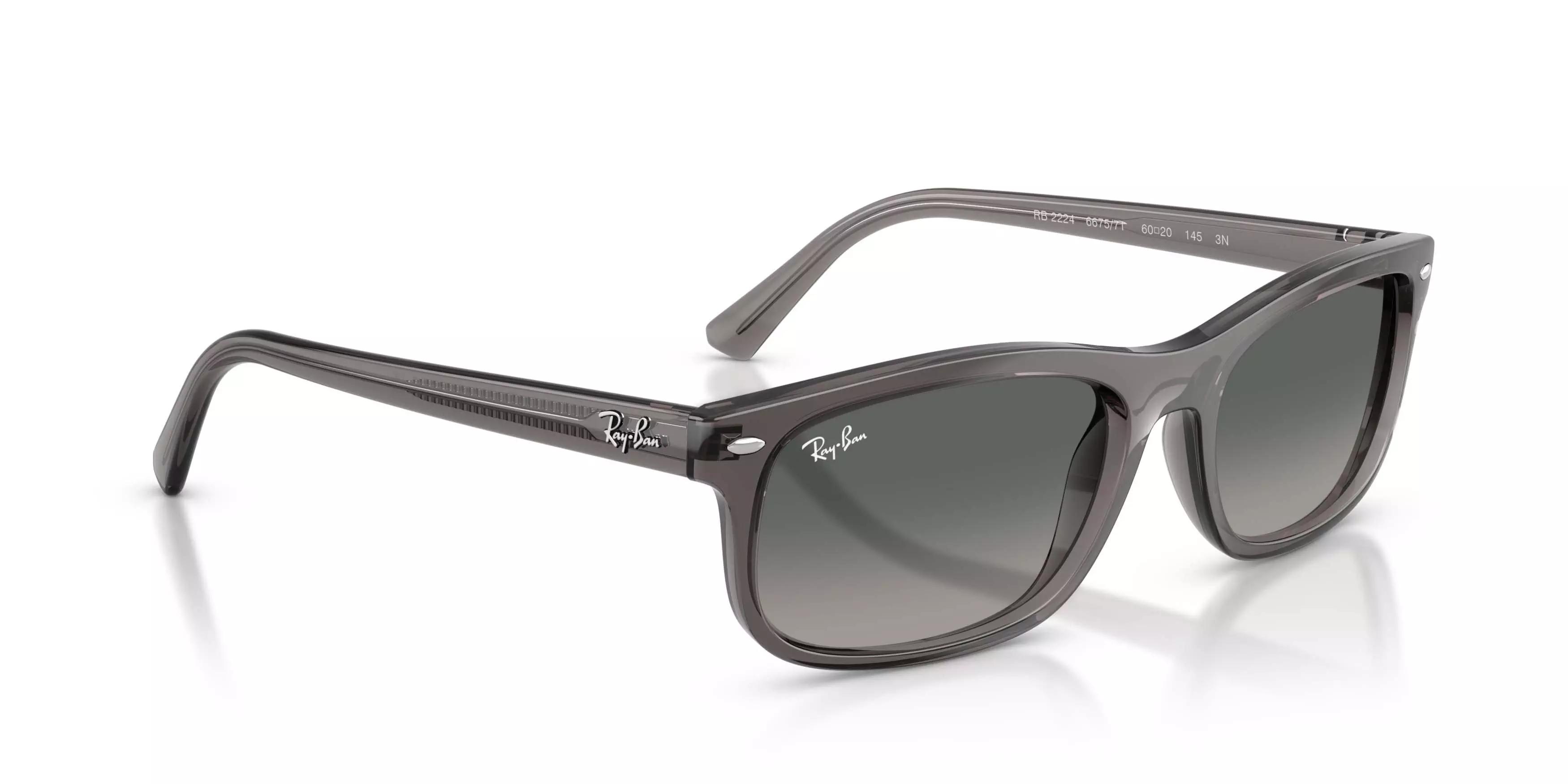 Ray-Ban RB2224 Grey Gradient Sunglasses &ndash; Matte Opal Light Grey - GREY
