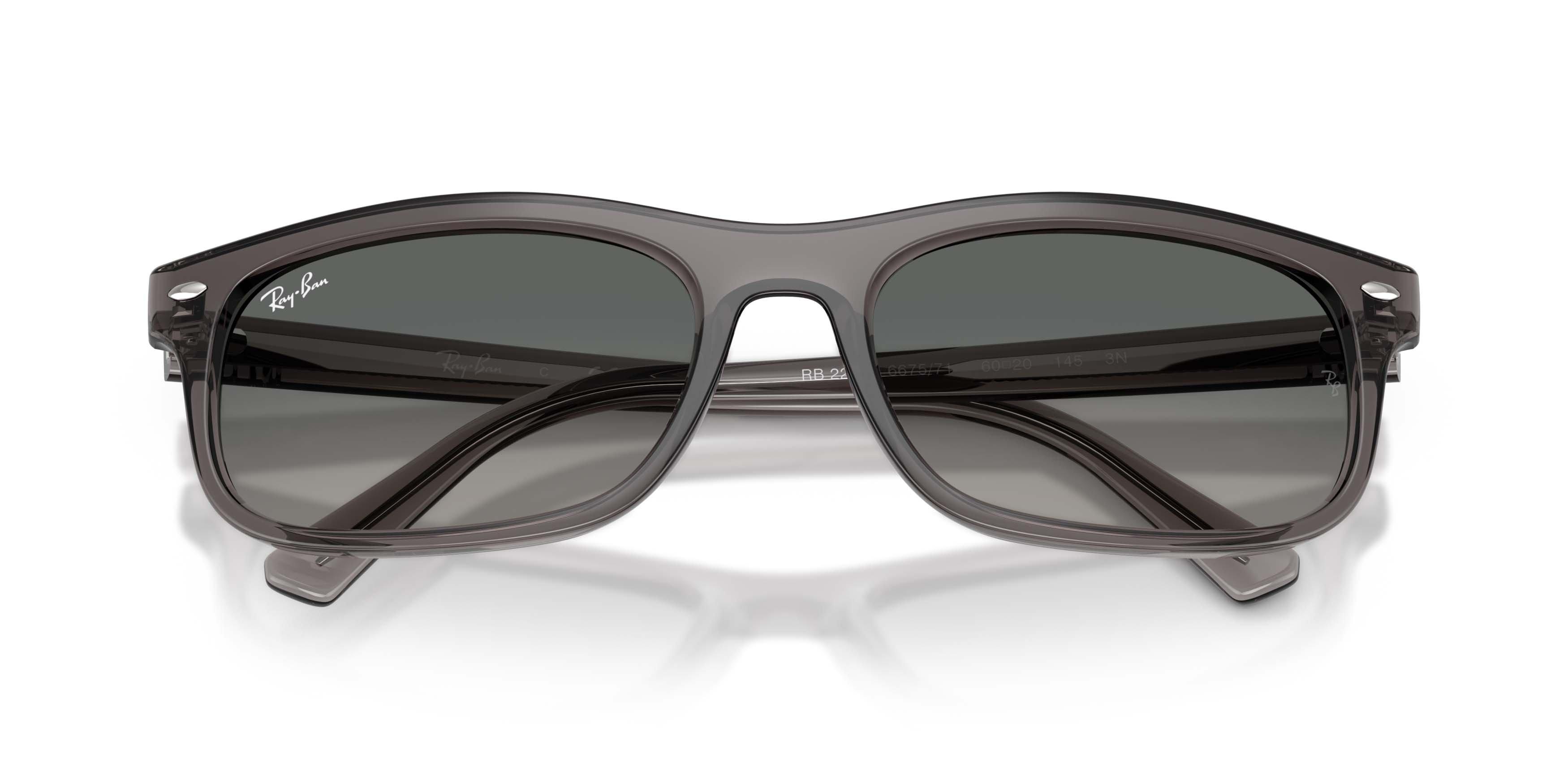 Ray-Ban RB2224 Grey Gradient Sunglasses &ndash; Matte Opal Light Grey - GREY Thumbnail View 5