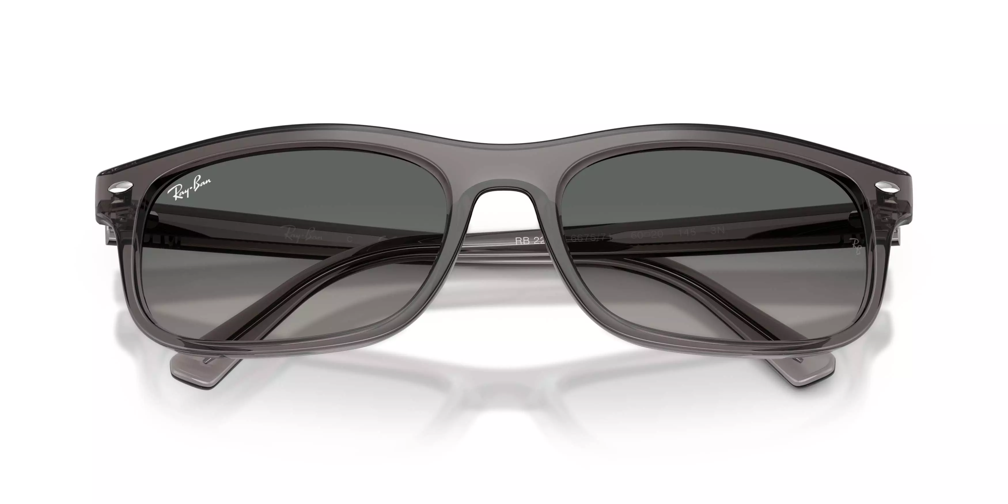 Ray-Ban RB2224 Grey Gradient Sunglasses &ndash; Matte Opal Light Grey - GREY