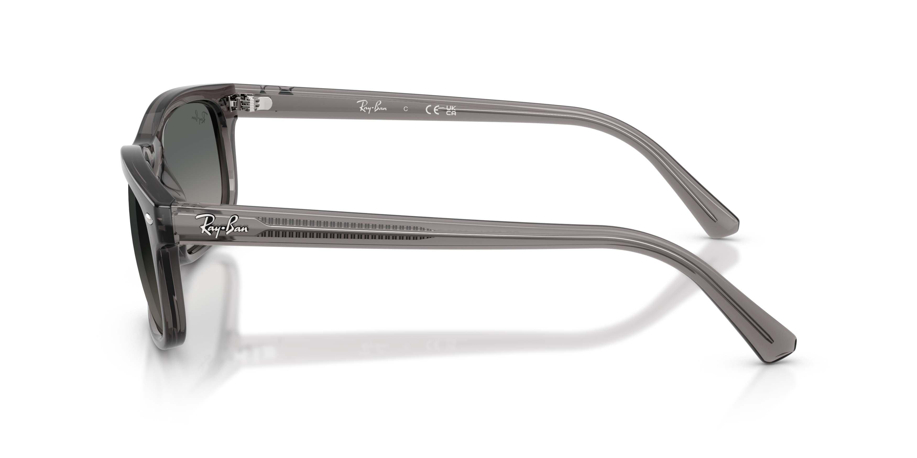 Ray-Ban RB2224 Grey Gradient Sunglasses &ndash; Matte Opal Light Grey - GREY Thumbnail View 6