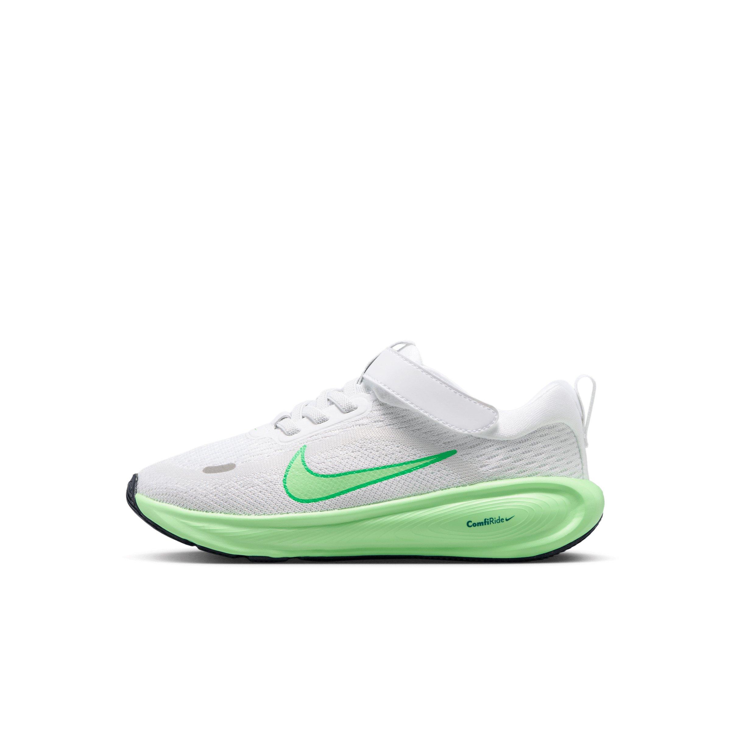 Nike Stellar Ride "White/Photon Dust/Green Spark/Illusion Green" Preschool Boys' Running Shoe - WHITE/DUST/GREEN/GREEN