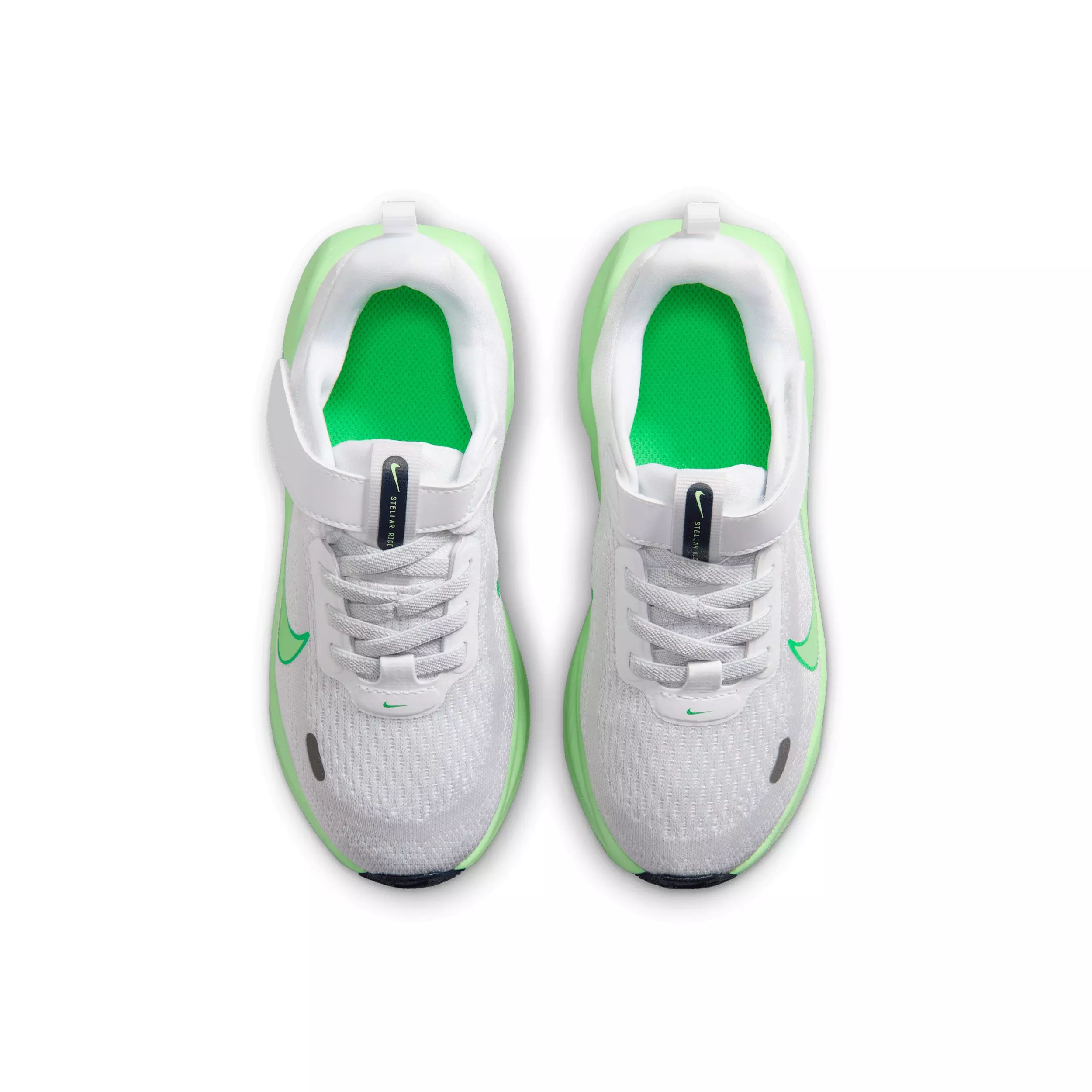Nike Stellar Ride "White/Photon Dust/Green Spark/Illusion Green" Preschool Boys' Running Shoe - WHITE/DUST/GREEN/GREEN