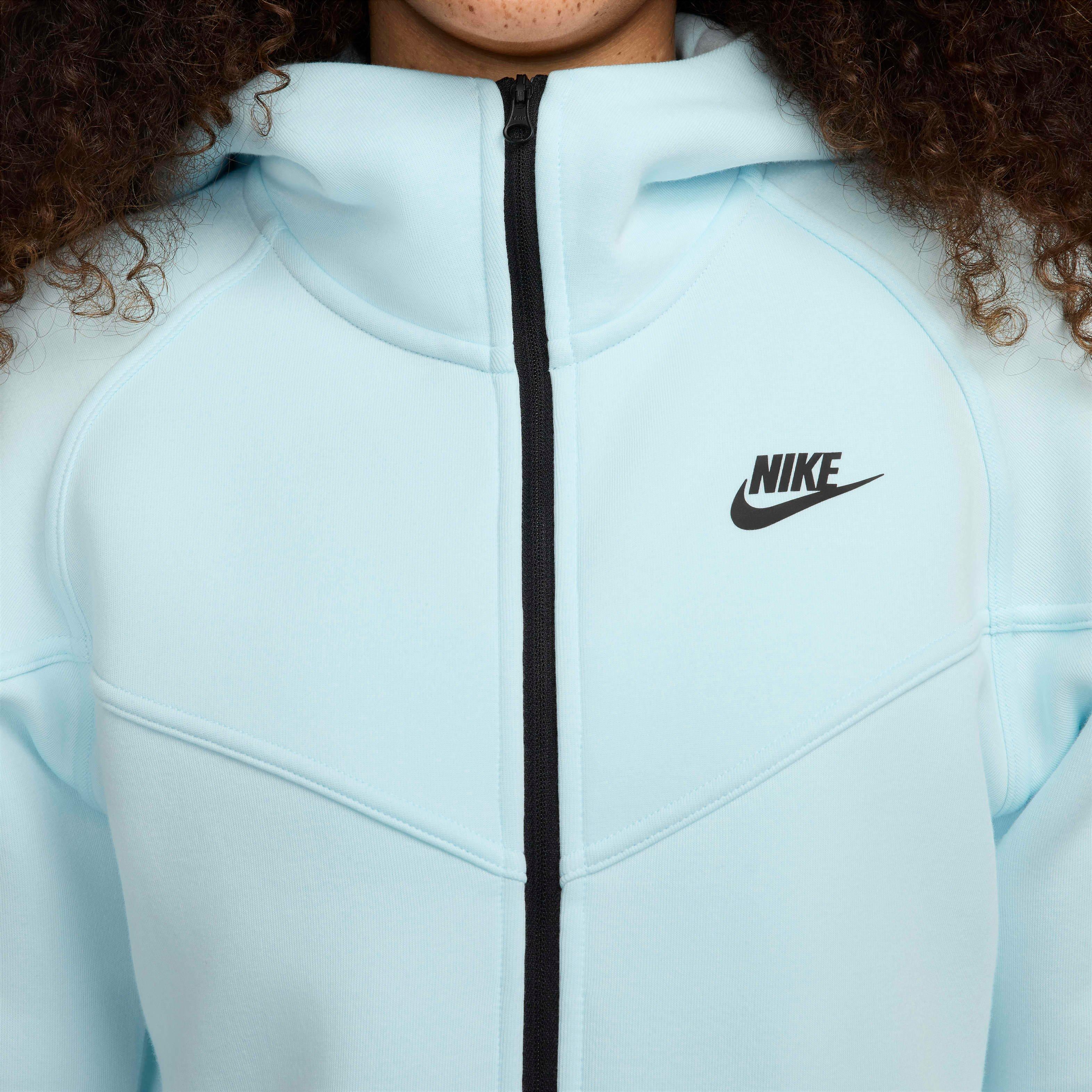 Nike Women's Sportswear Tech Fleece Windrunner Full-Zip Jacket - BLUE Thumbnail View 6