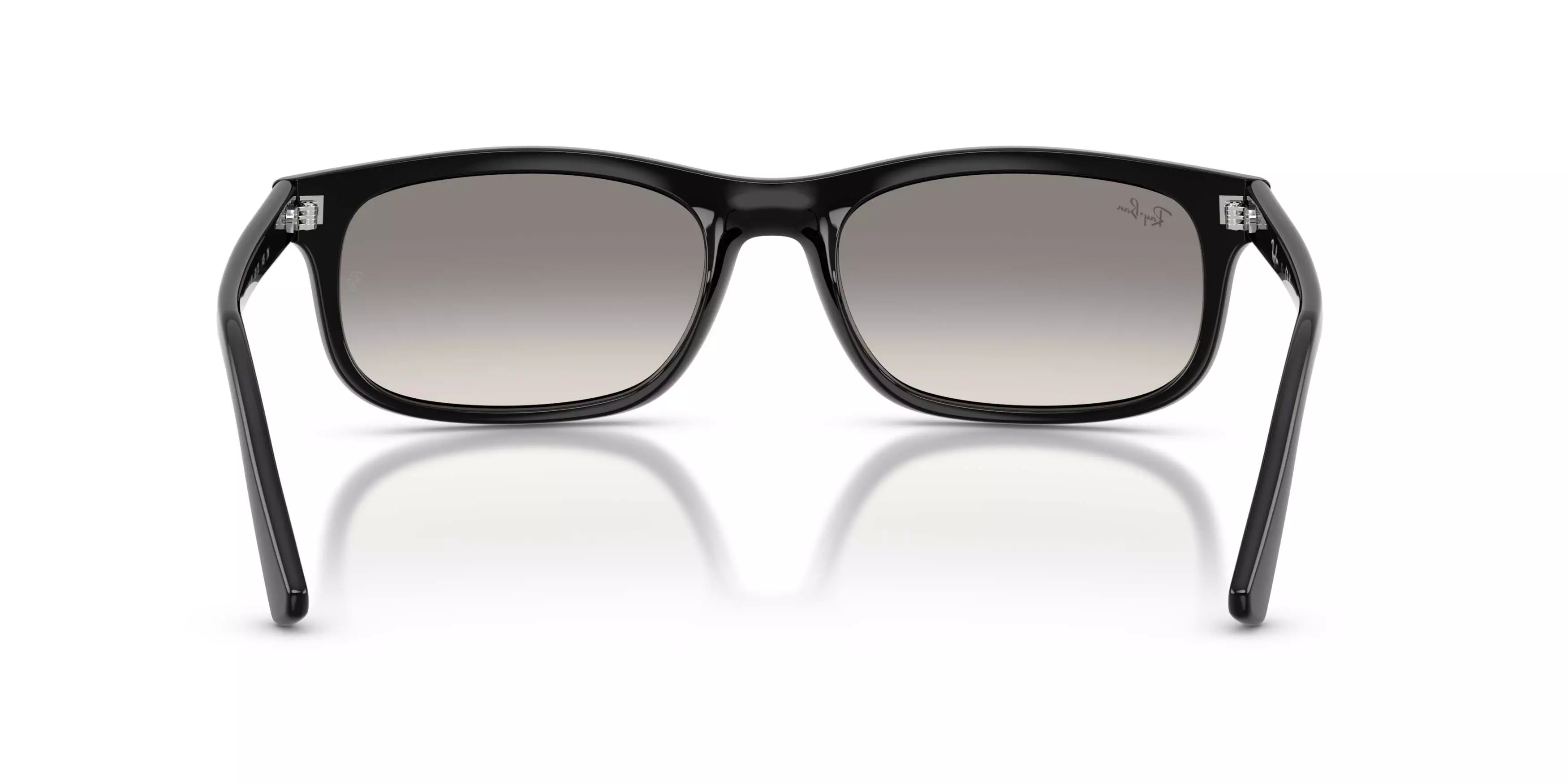 Ray-Ban RB2224 Clear Gradient Grey Sunglasses &ndash; Polished Black - BLACK/GREY