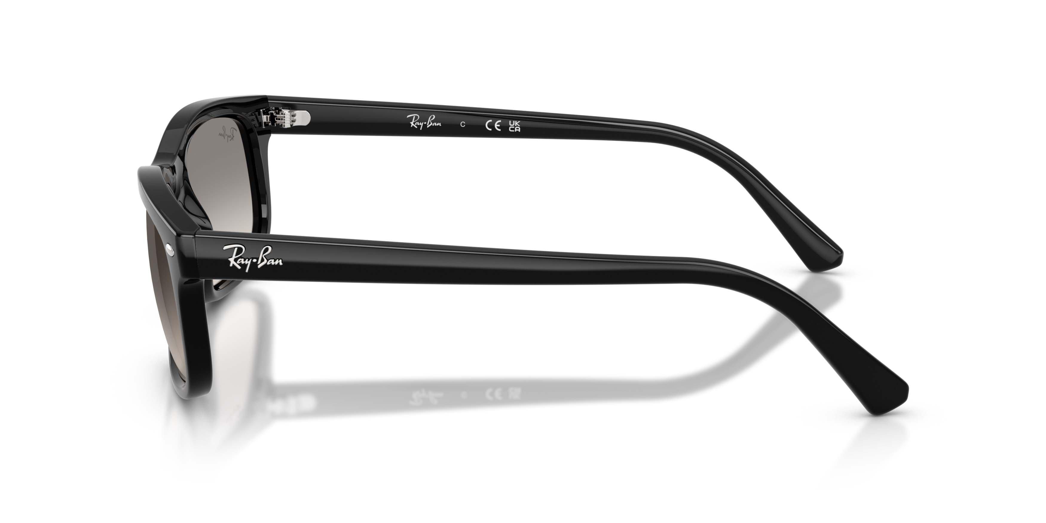 Ray-Ban RB2224 Clear Gradient Grey Sunglasses &ndash; Polished Black - BLACK/GREY Thumbnail View 6