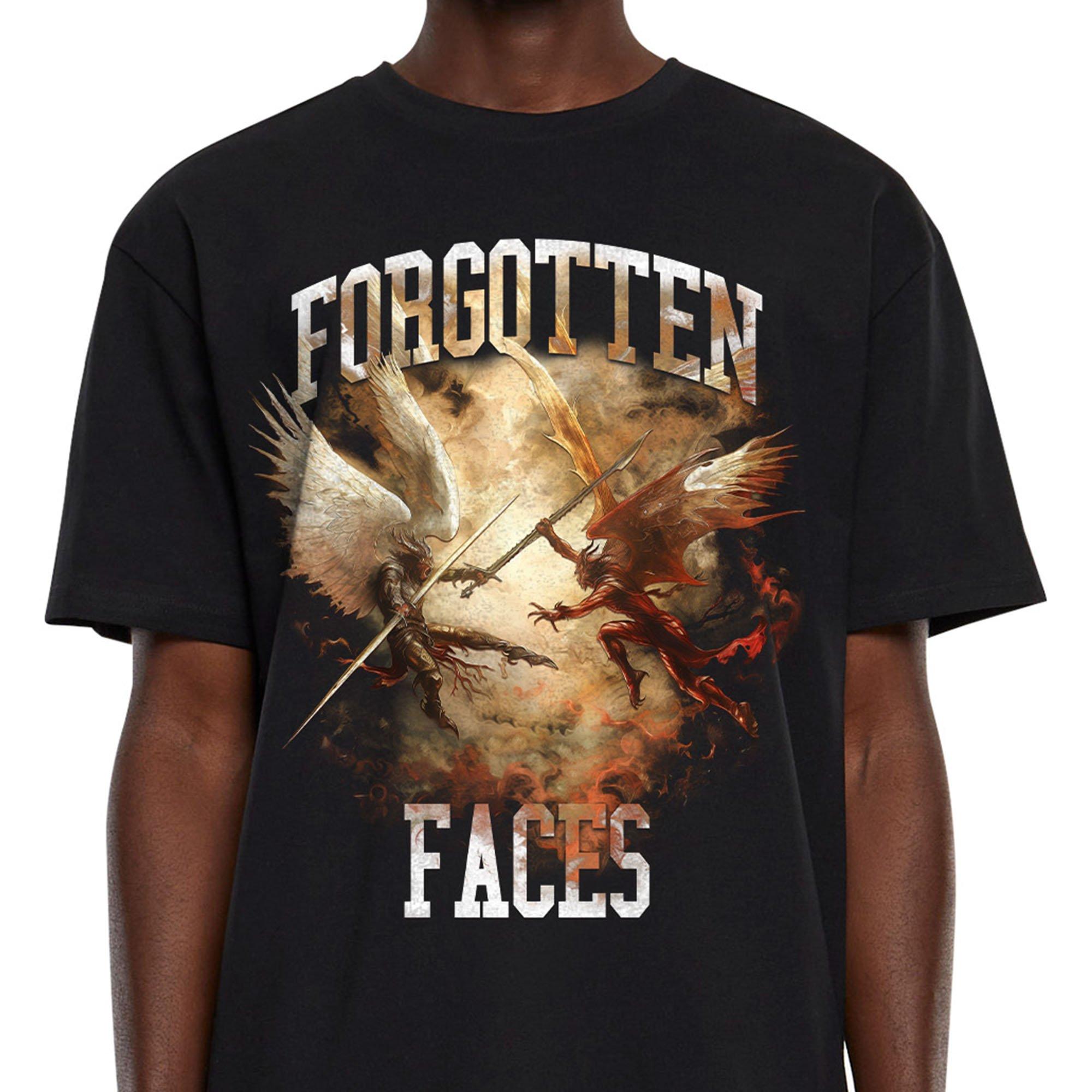 Forgotten Faces Men's Heaven Vs Hell Tee - BLACK Thumbnail View 3