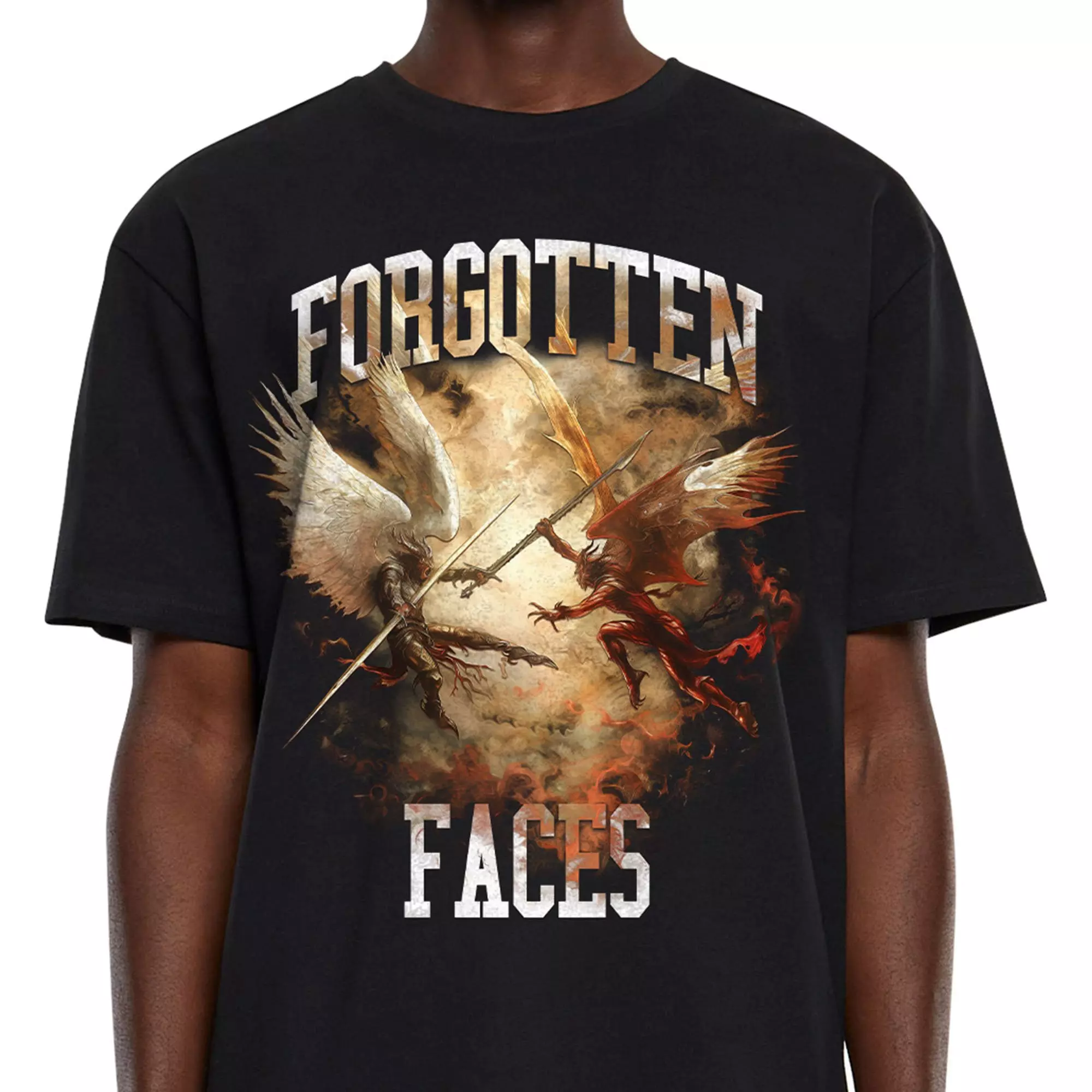 Forgotten Faces Men's Heaven Vs Hell Tee - BLACK