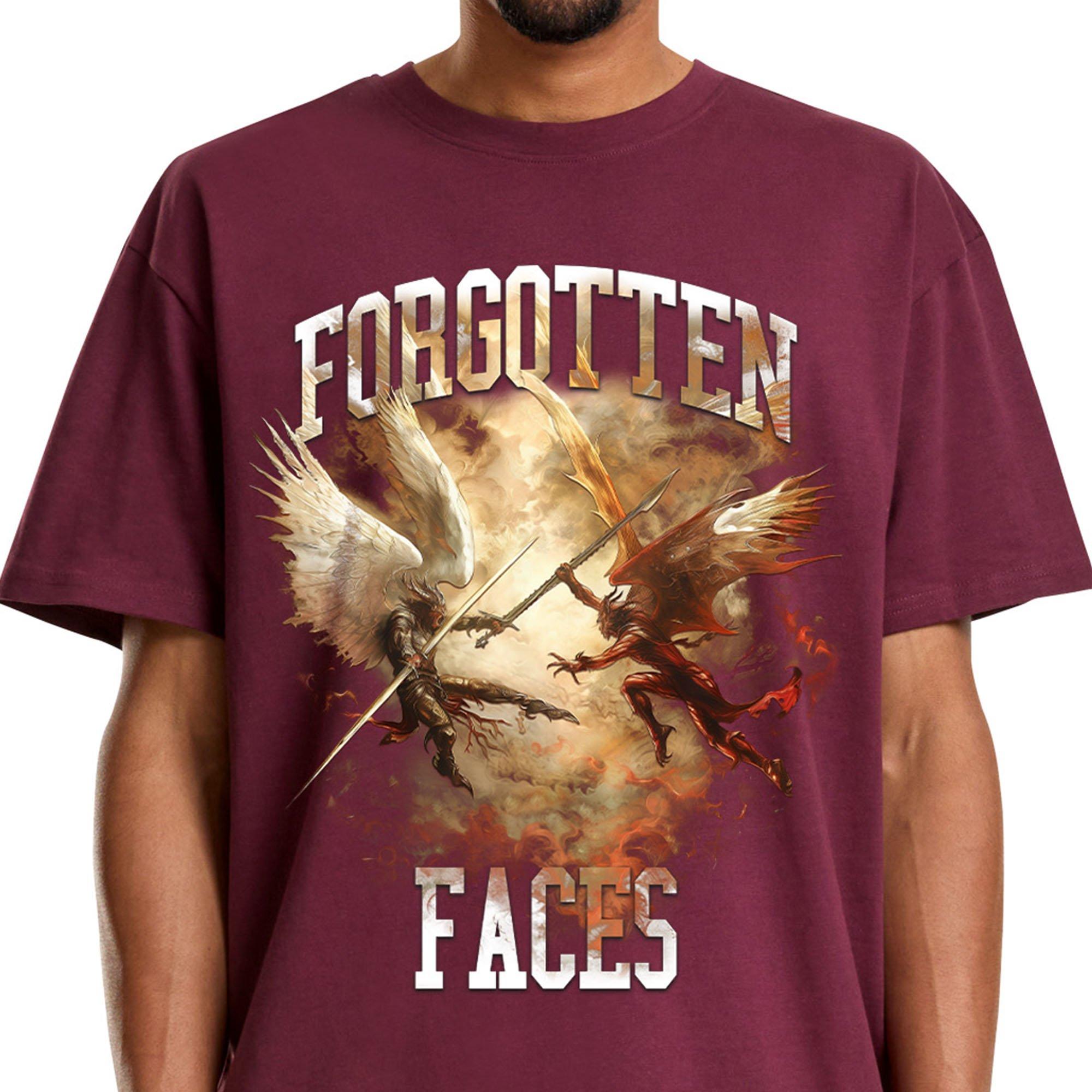 Forgotten Faces Men's Heaven Vs Hell Tee - CHERRY Thumbnail View 3