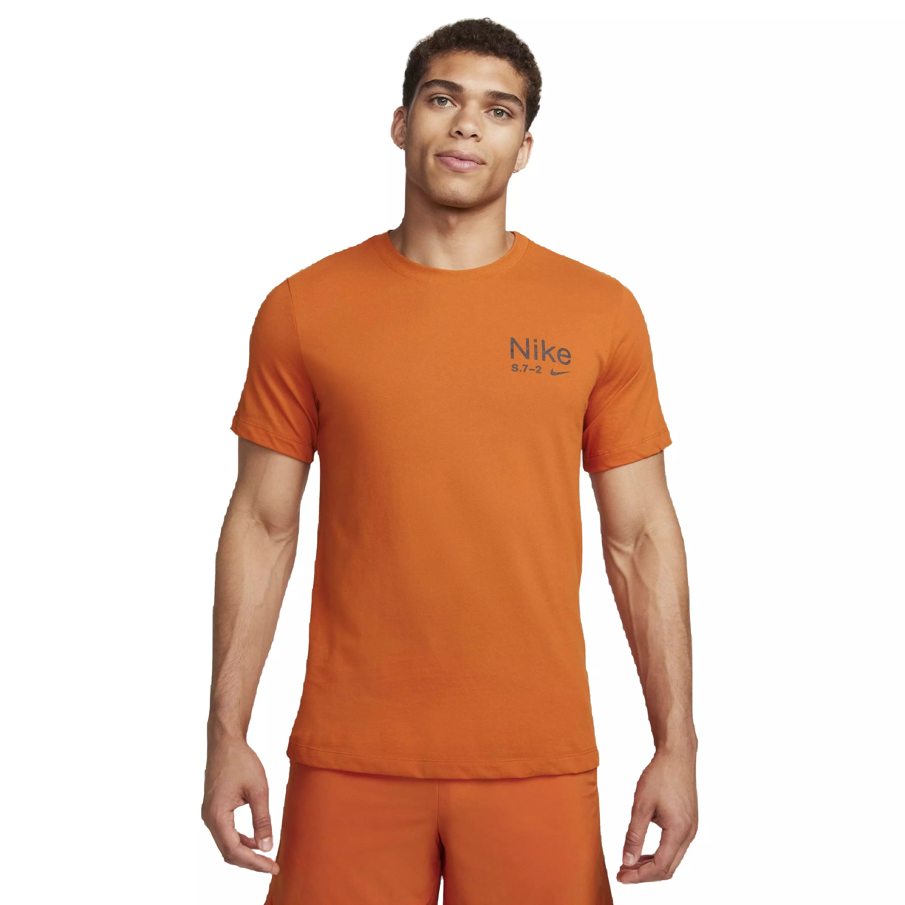 Nike Men's Dri-FIT Fitness T-Shirt - ORANGE