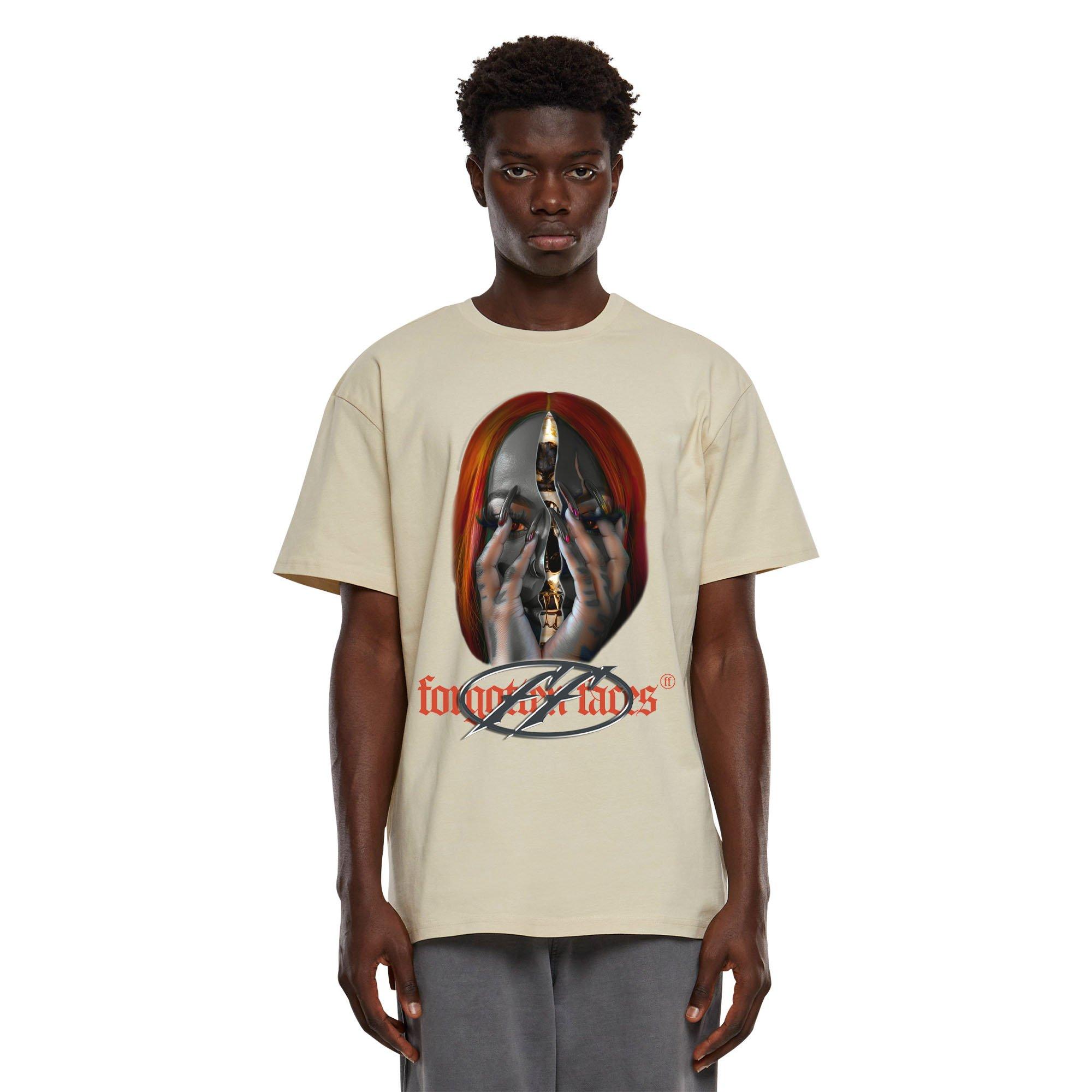 Forgotten Faces Men's Skull Chick Tee - SAND Thumbnail View 1