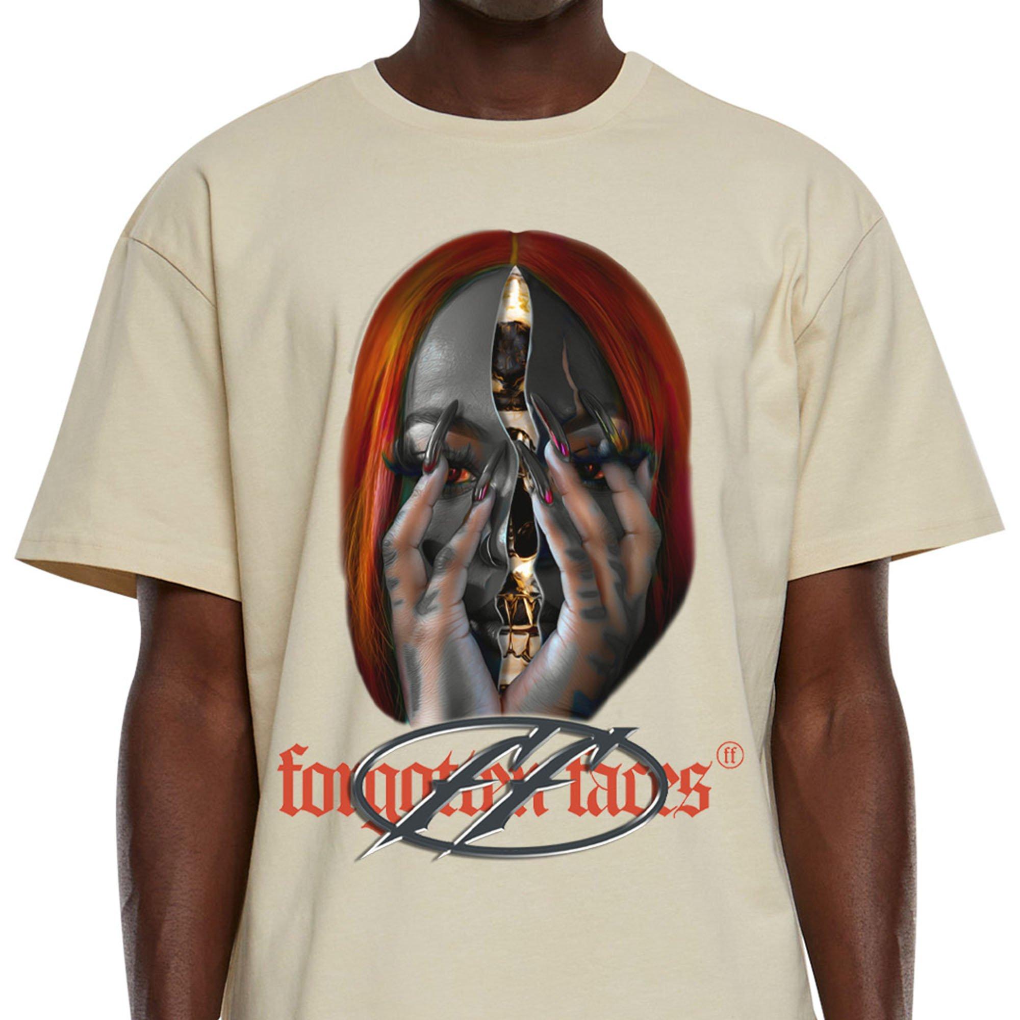 Forgotten Faces Men's Skull Chick Tee - SAND Thumbnail View 3