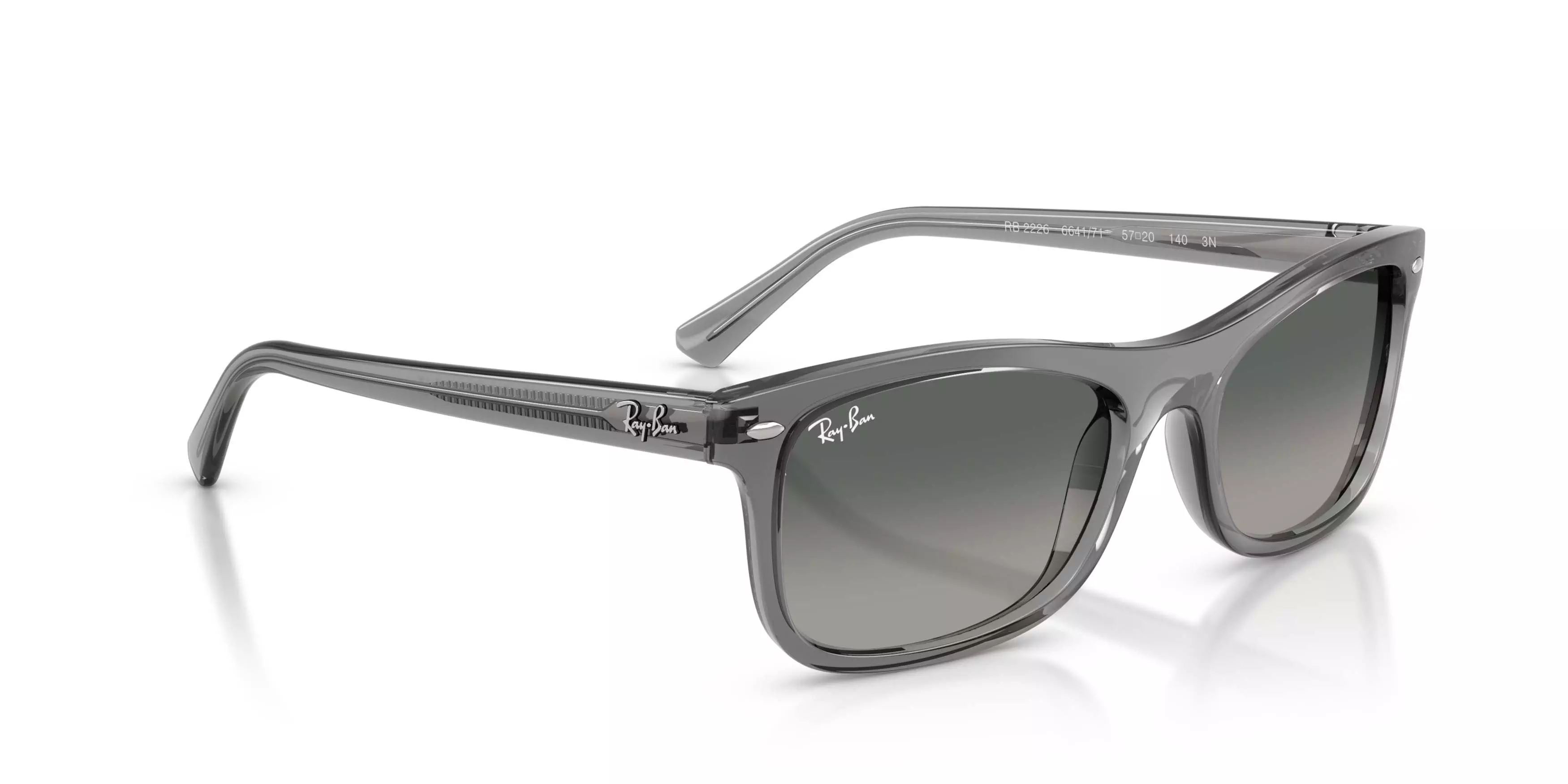 Ray-Ban RB2226 Grey Gradient Sunglasses &ndash; Polished Transparent Grey - GREY