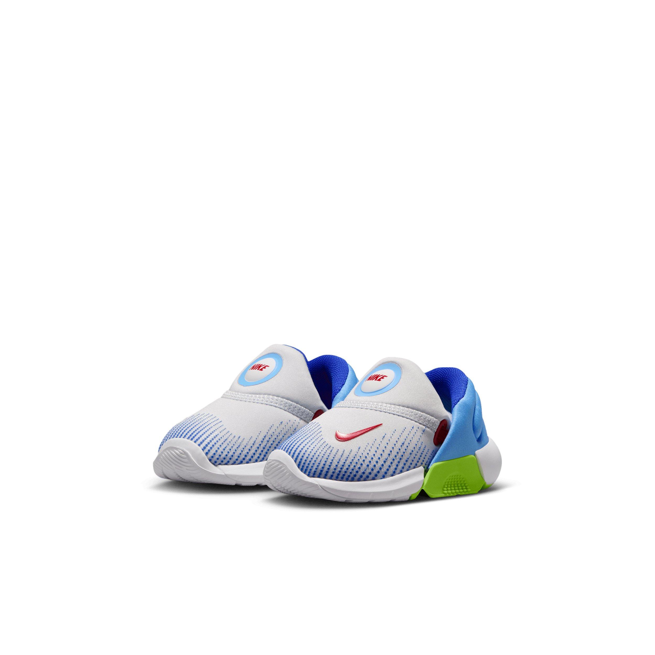 Nike Swoosh Go "Football Grey/Football Blue/Volt/University Red" Infant Boys' Shoe - GREY/BLUE/VOLT/RED