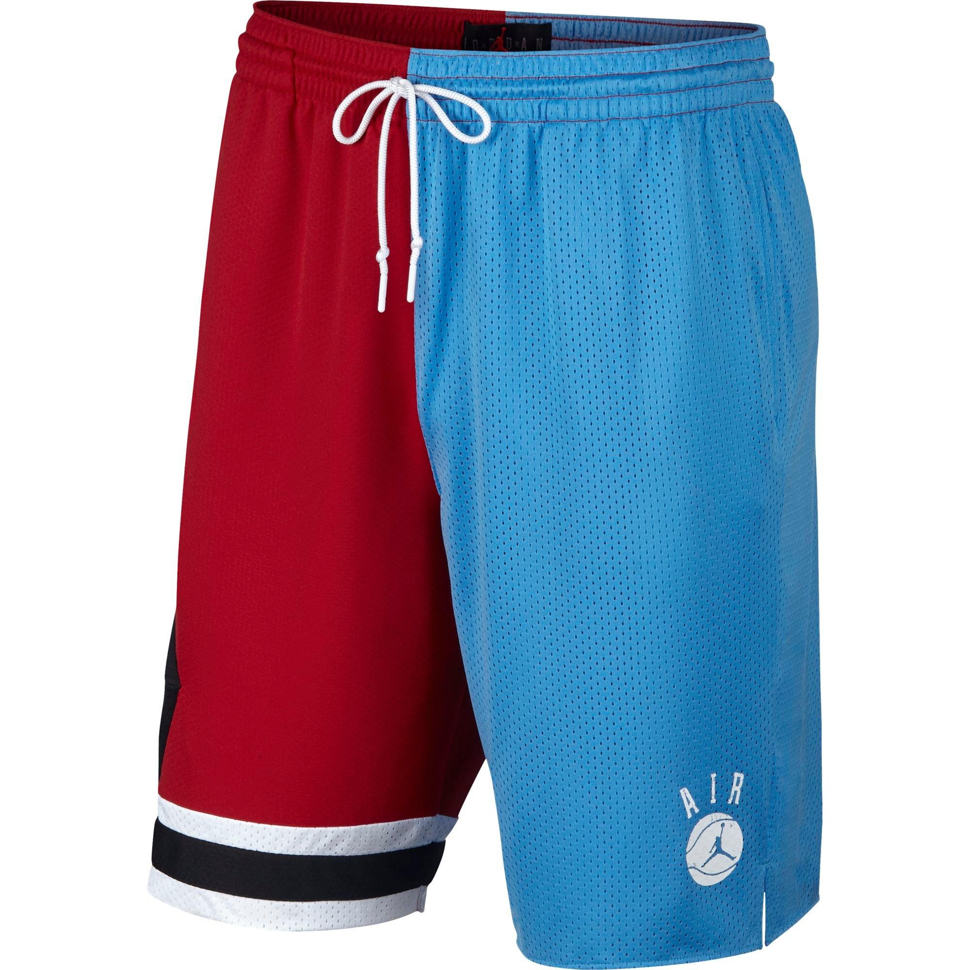 blue and red jordan shorts