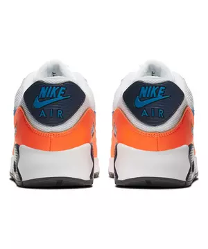 Nike Air Max 90 Essential "White/Photo Blue/Total Orange" Shoe - Hibbett | City Gear