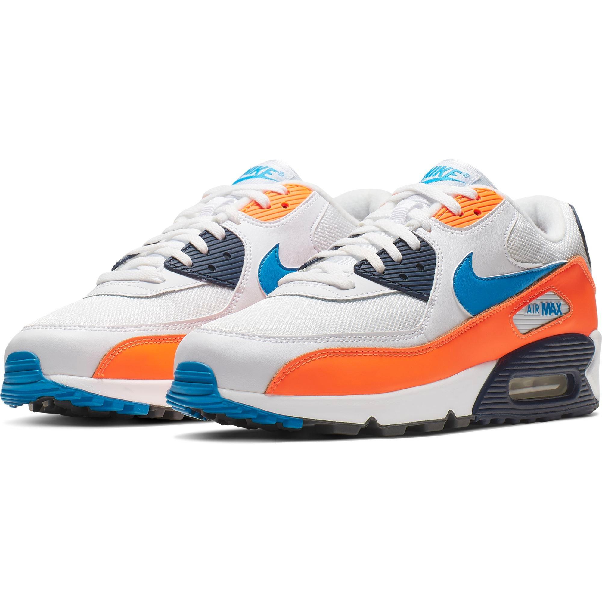 white blue and orange air max