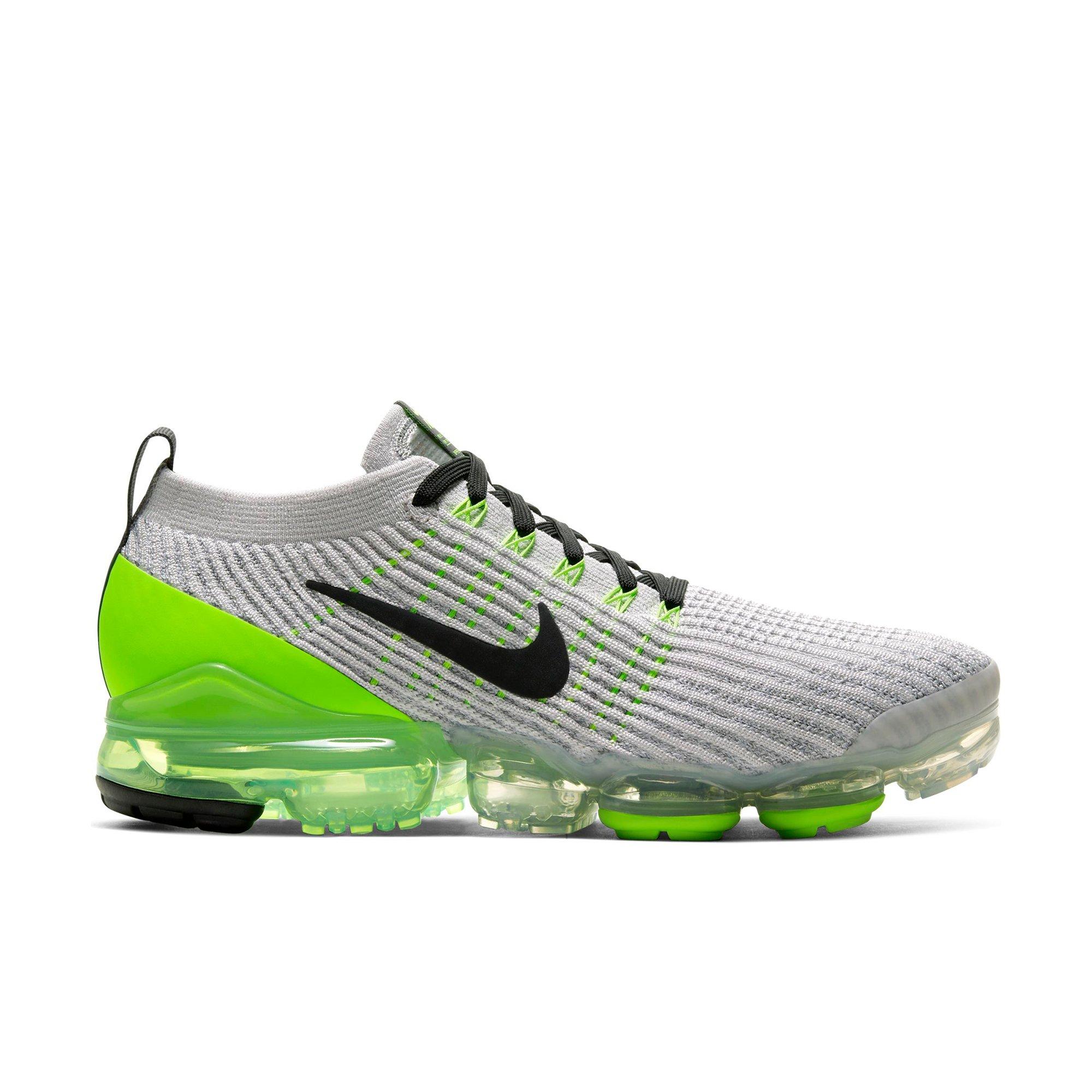 nike air vapormax flyknit 3 vast grey electric green