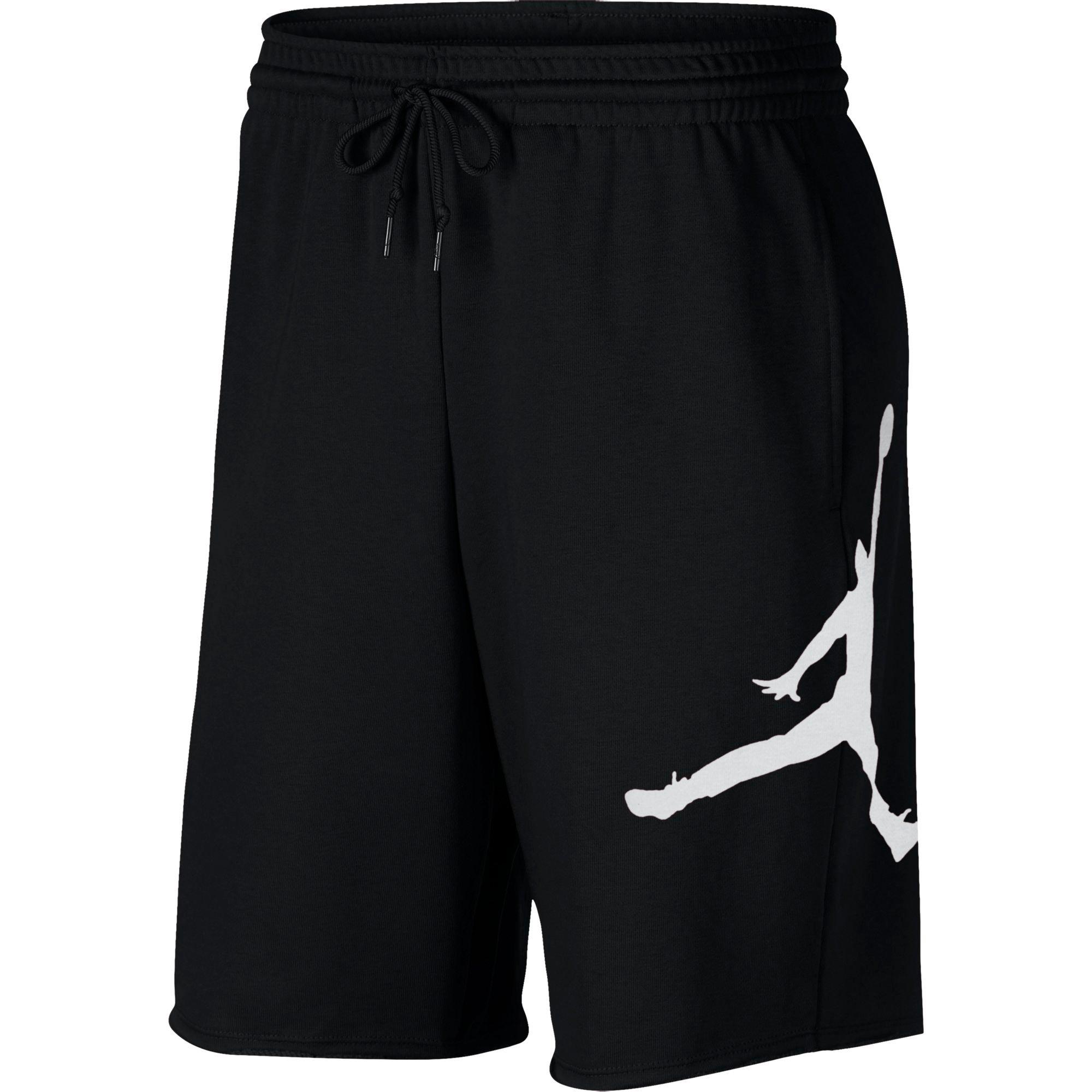 Jordan Men's Jumpman Black Fleece Shorts - BLACK Thumbnail View 1
