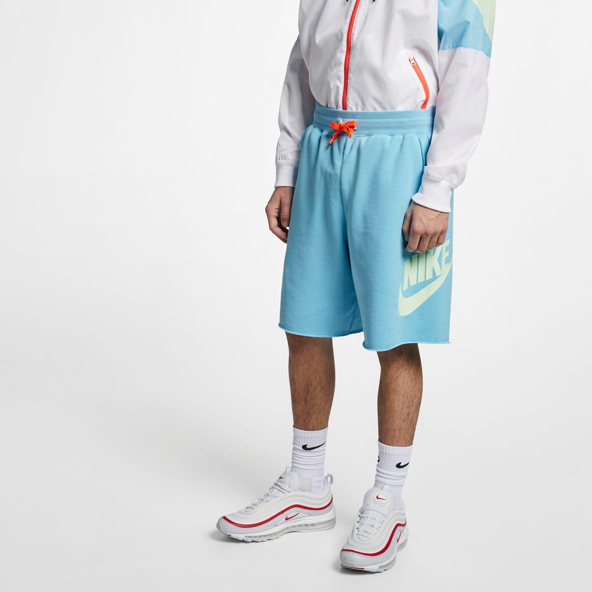 white nike alumni shorts