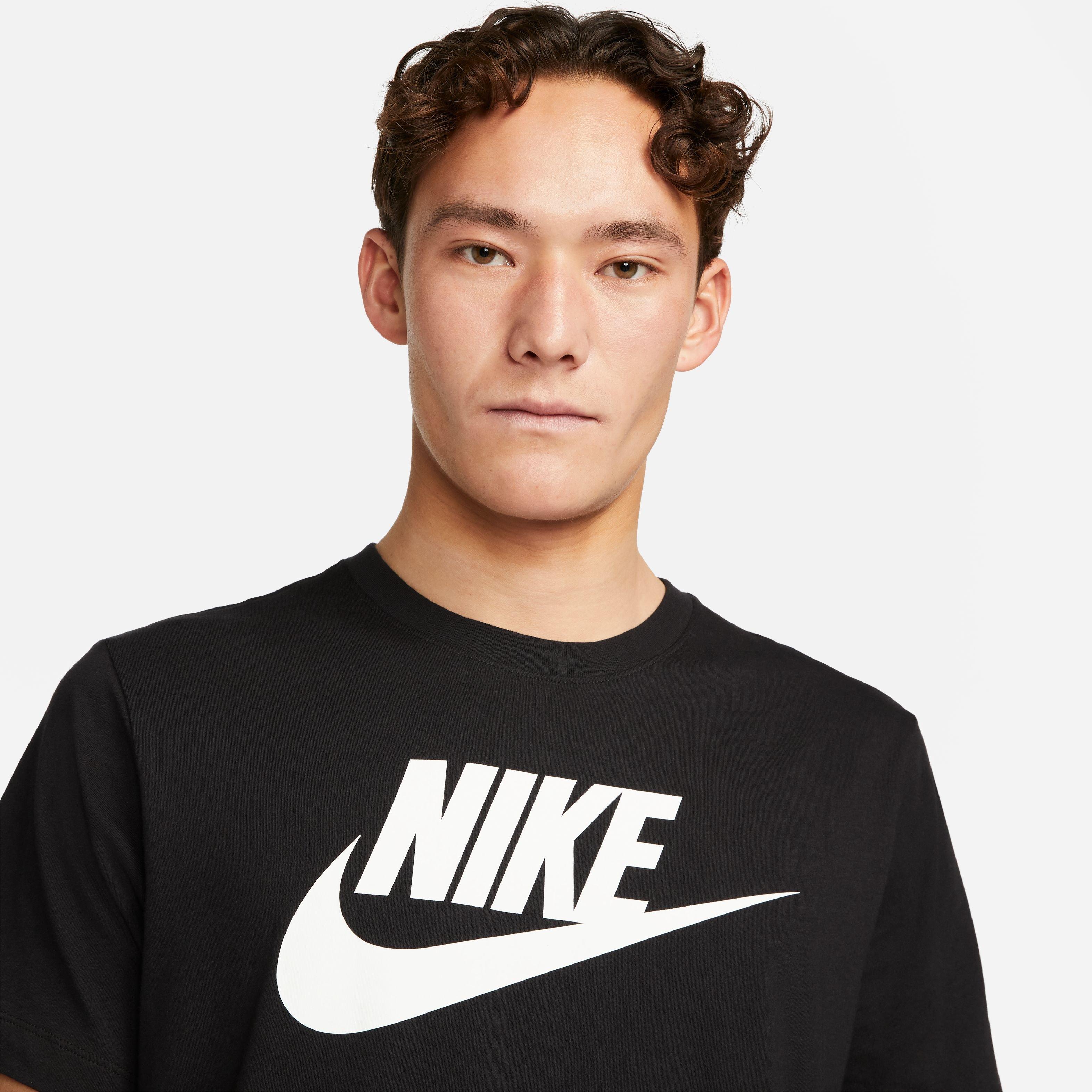 Nike Men's Sportswear Icon Futura Tee-Black - BLACK Thumbnail View 3