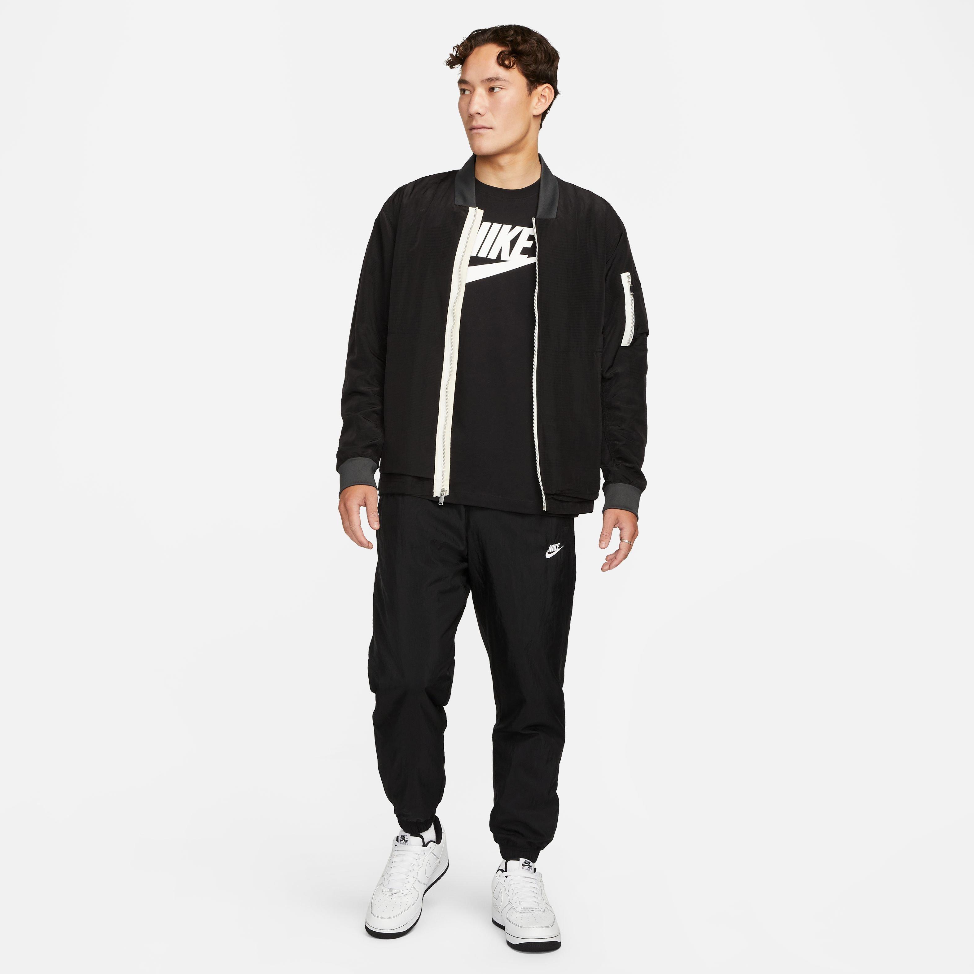 Nike Men's Sportswear Icon Futura Tee-Black - BLACK Thumbnail View 5