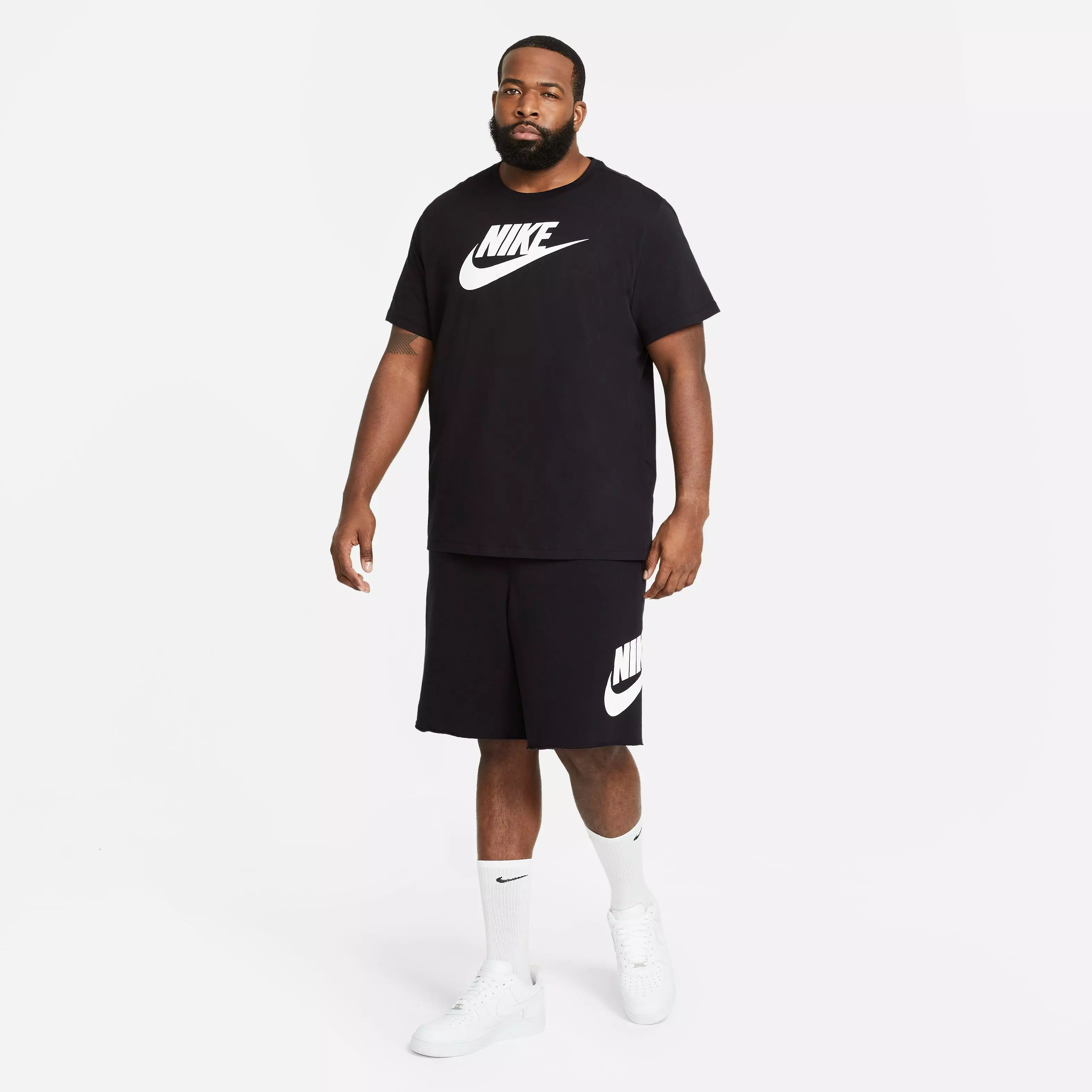 Nike Men's Sportswear Icon Futura Tee-Black - BLACK