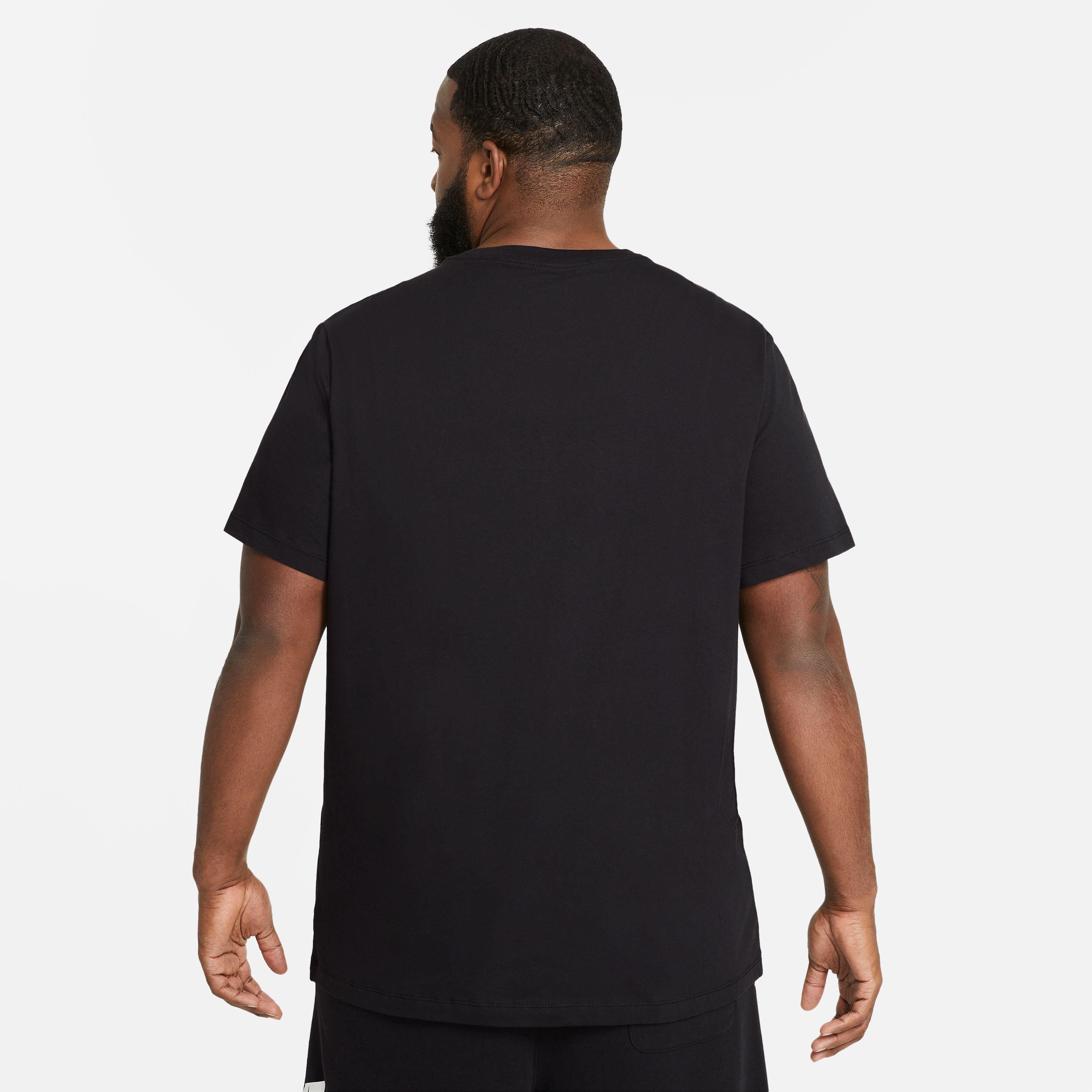 Nike Men's Sportswear Icon Futura Tee-Black - BLACK Thumbnail View 6