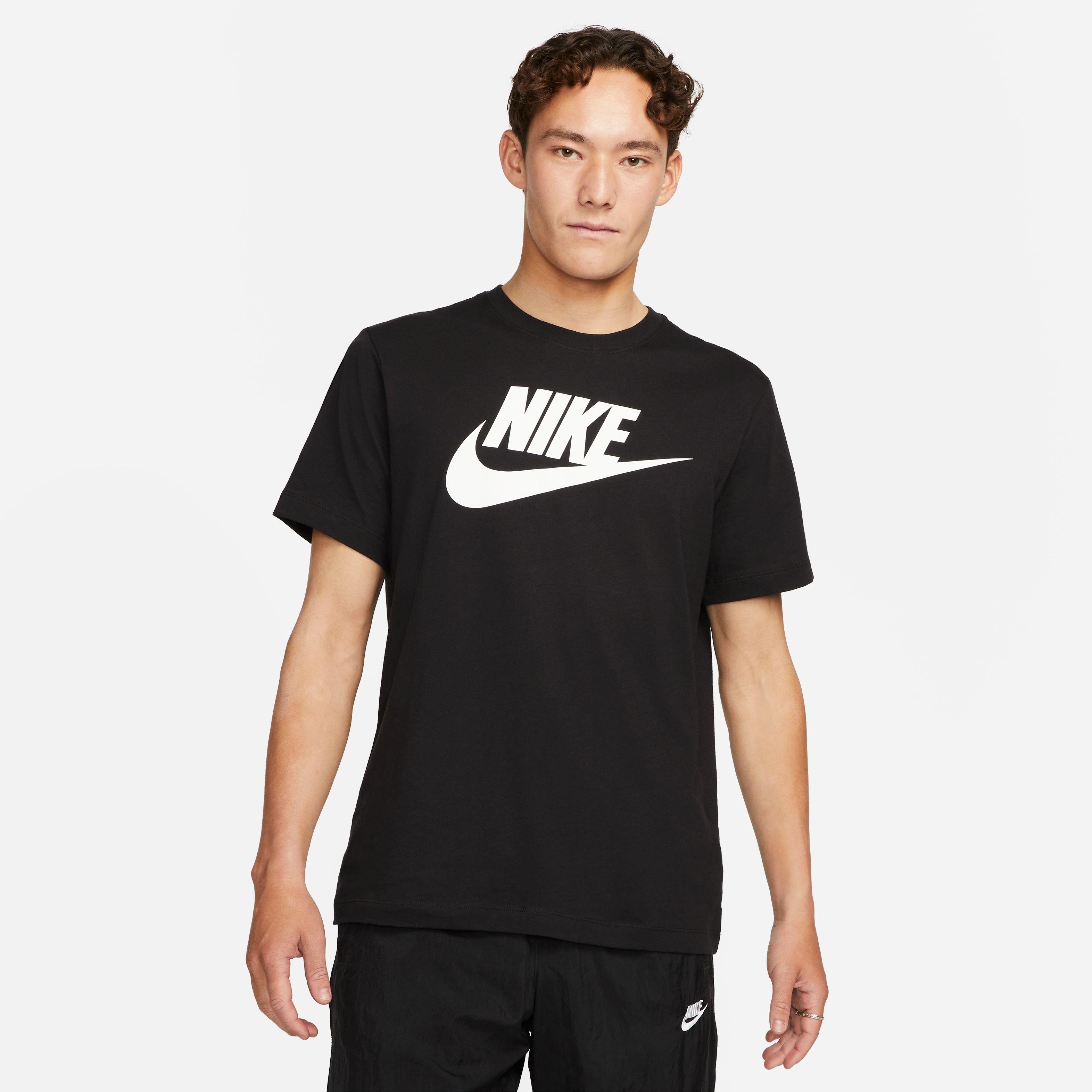 Nike Men's Sportswear Icon Futura Tee-Black - BLACK Thumbnail View 1