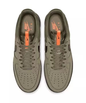 Deliberadamente reembolso Subir Nike Air Force 1 '07 "Medium Olive/Black/Starfish" Men's Shoe